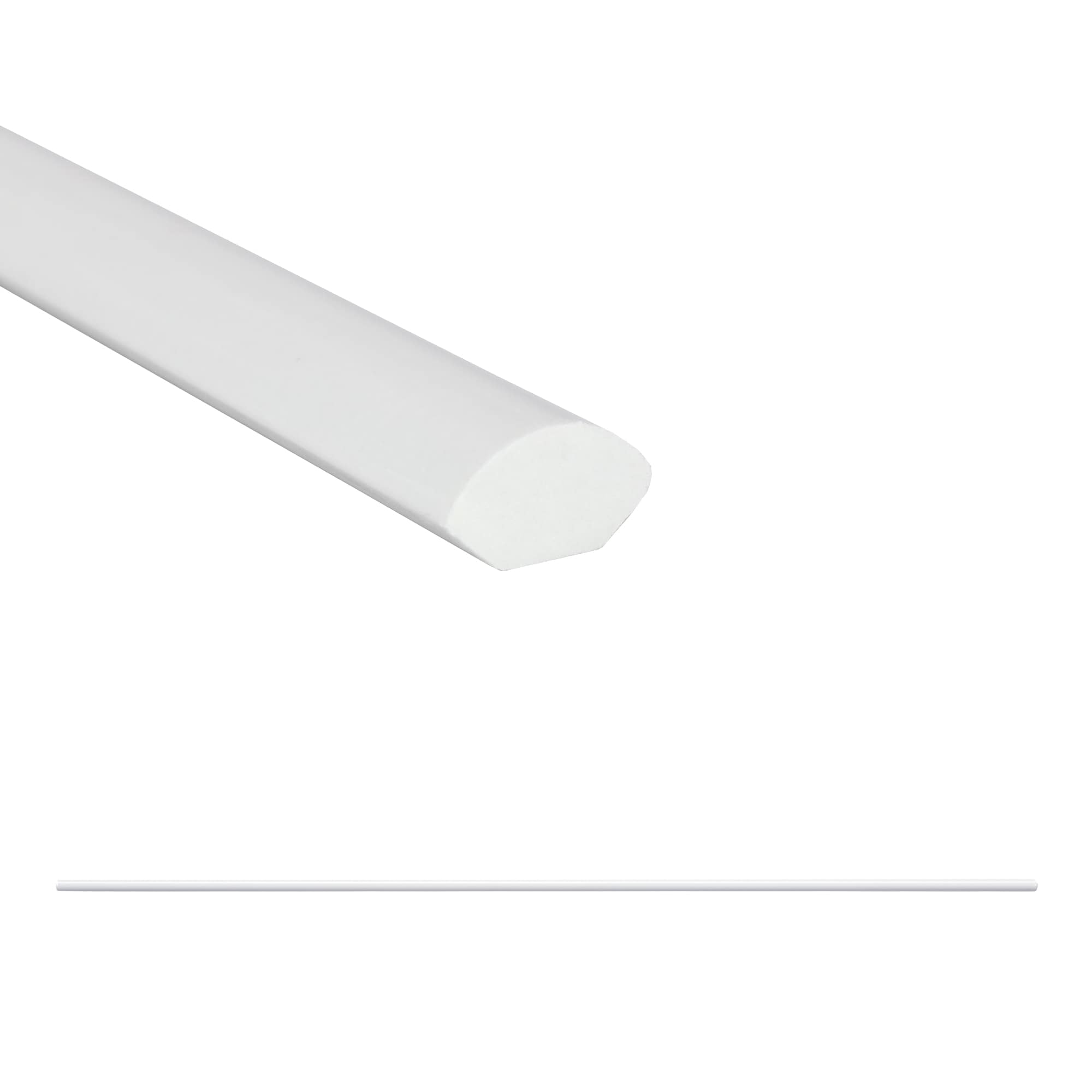 allen + roth SL708-23L Bright White Polished 1/2-in x 96-in Polished Composite Jolly Tile ( 0.33-sq ft / Piece )