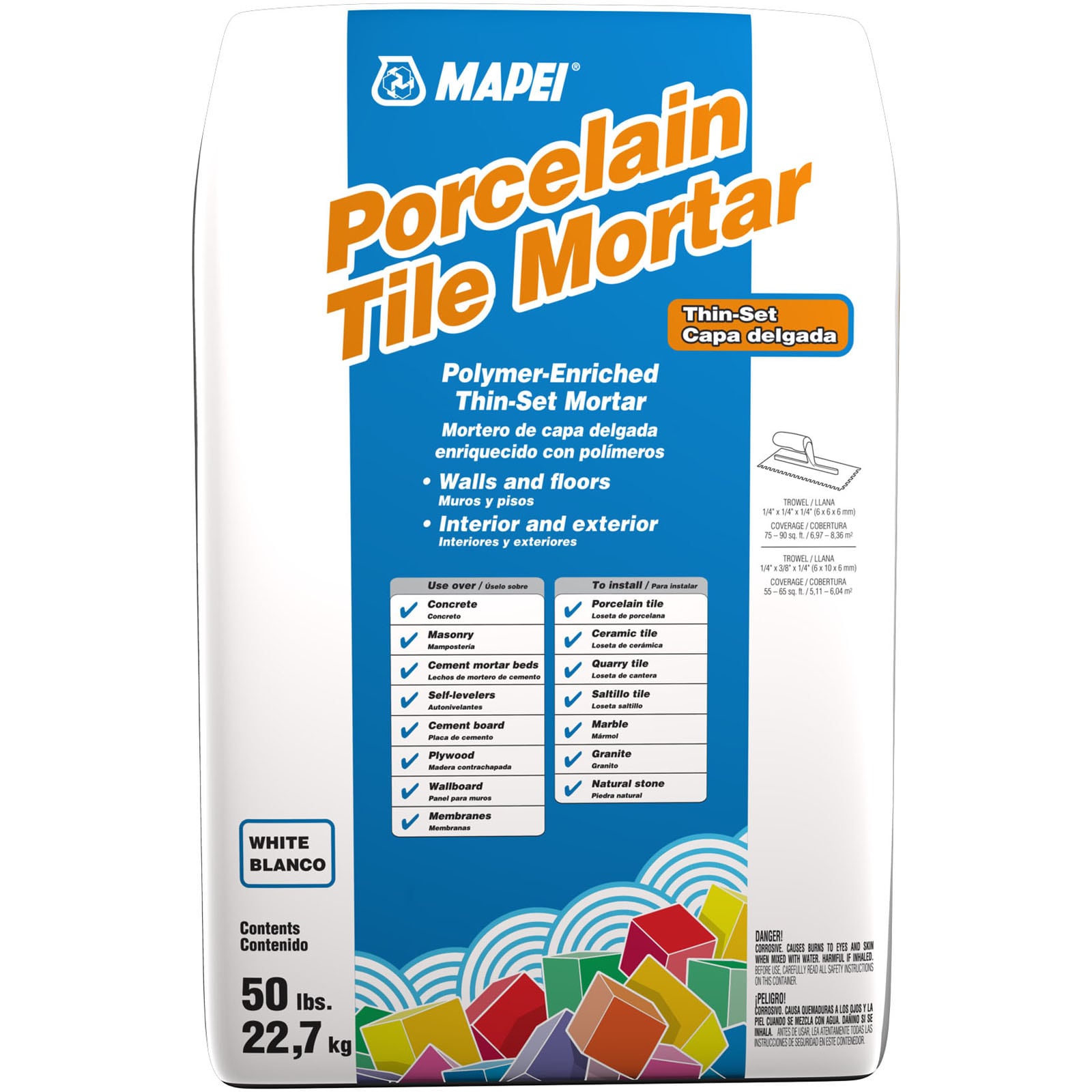 MAPEI Floor Tile 50-lb White Powder Thinset Mortar