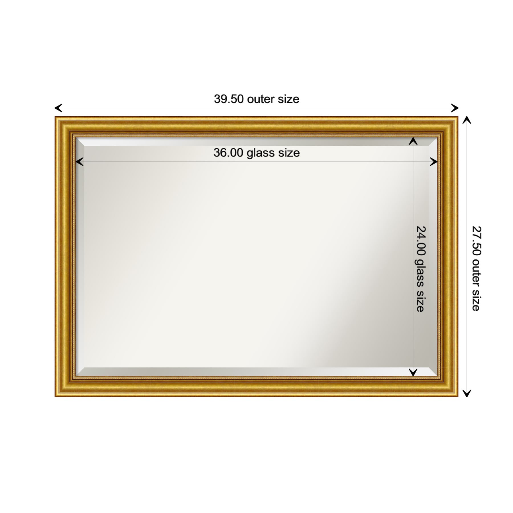 Amanti Art Townhouse Gold Frame 39.5-in x 27.5-in Bathroom Vanity ...