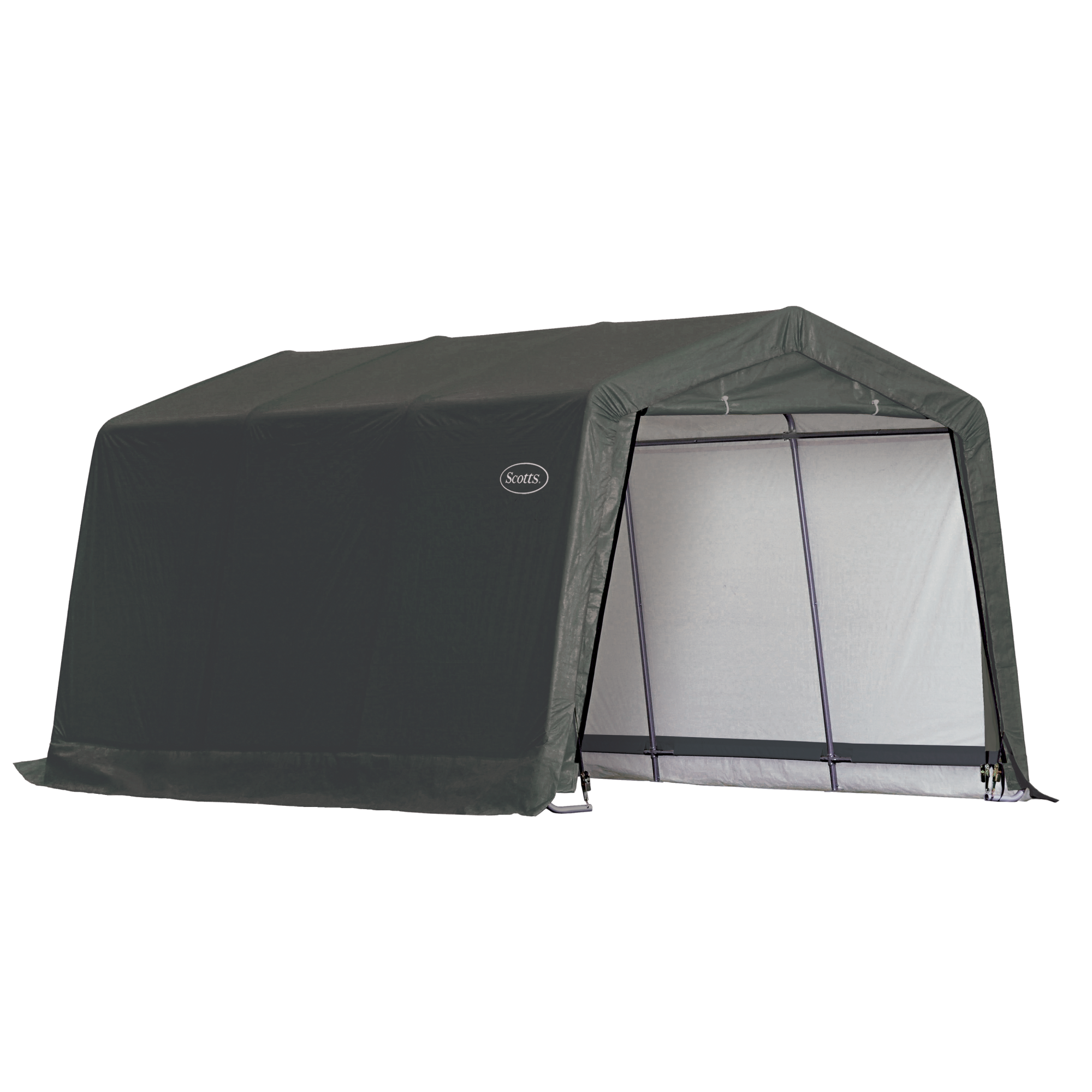 Scotts 10' x 15' Green Steel Frame Storage Shed