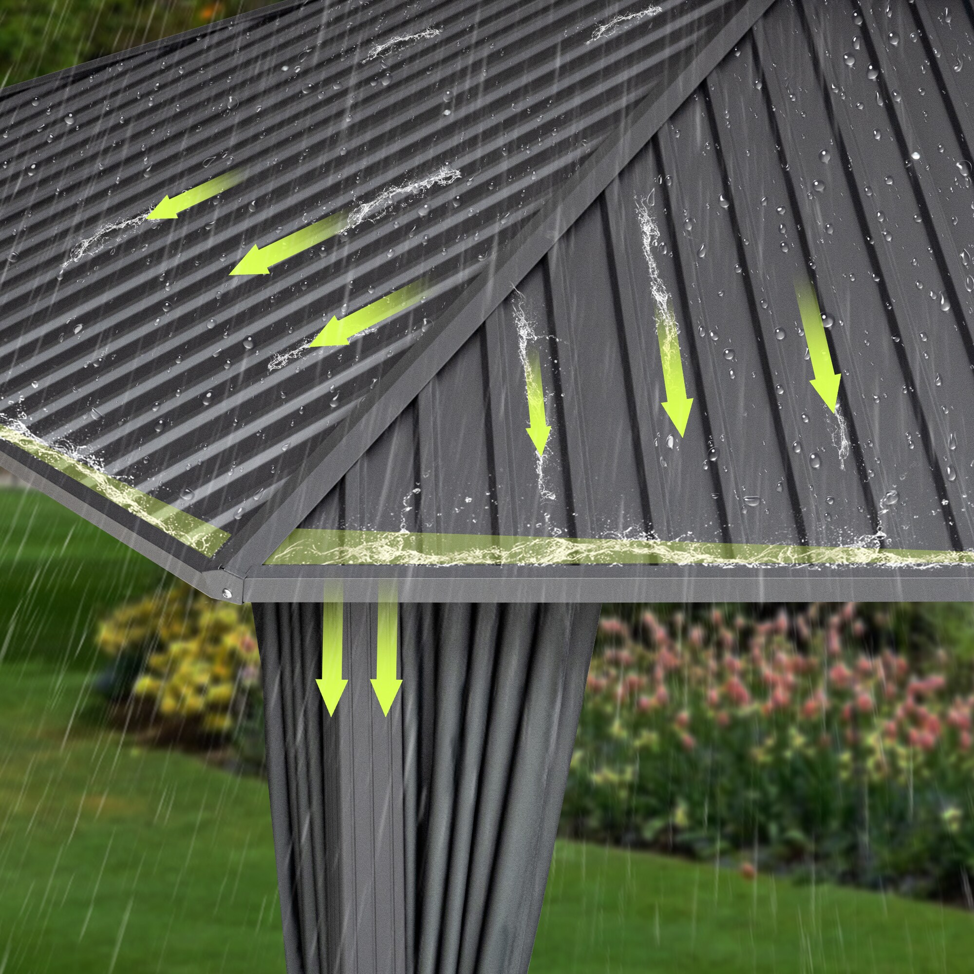  EL-ZPSLT-1315-H-WL3 Wood-Resin-Gazebos - View #3