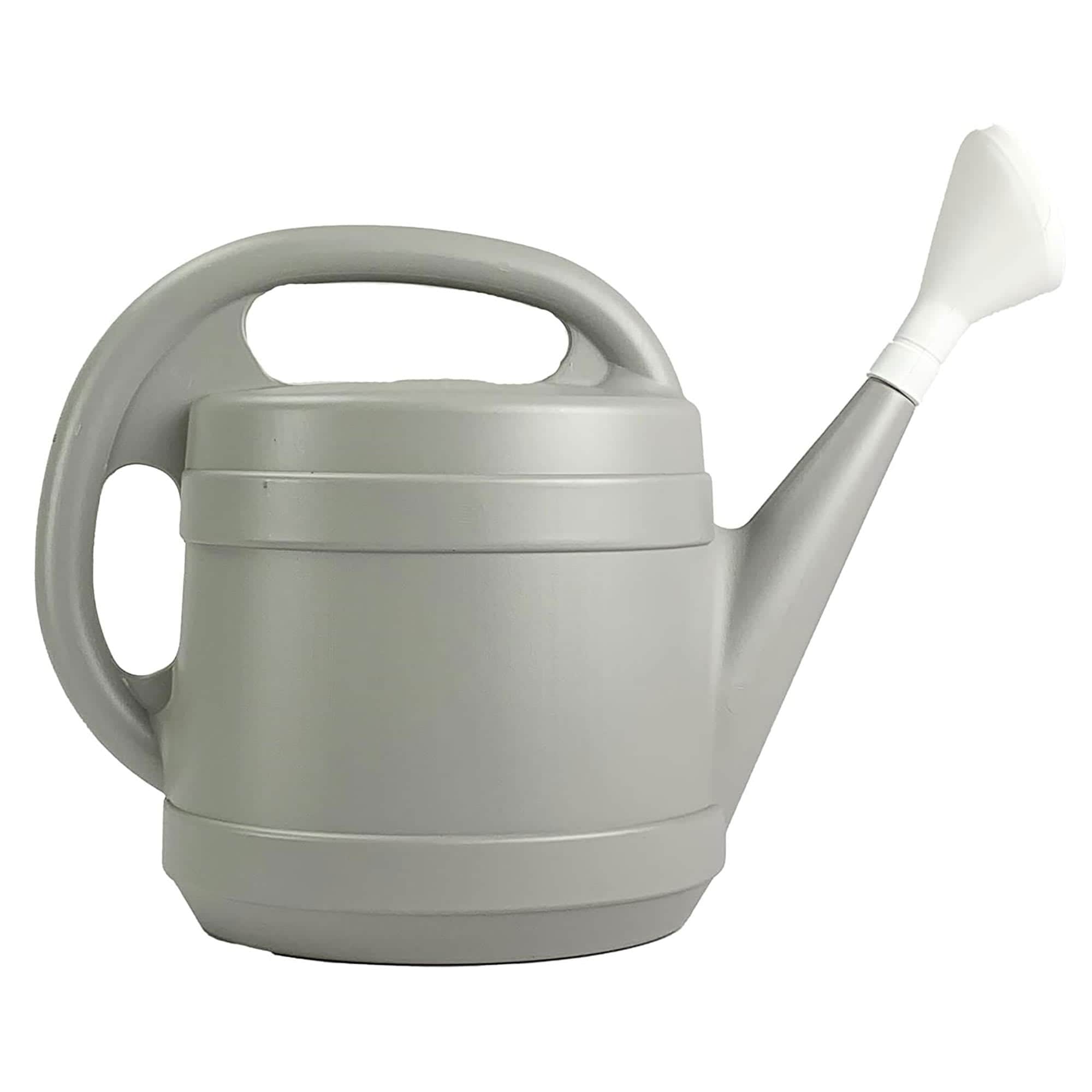 The HC Companies 400215 2 Gallon Plant Watering Can with Large Mouth Feature Gray