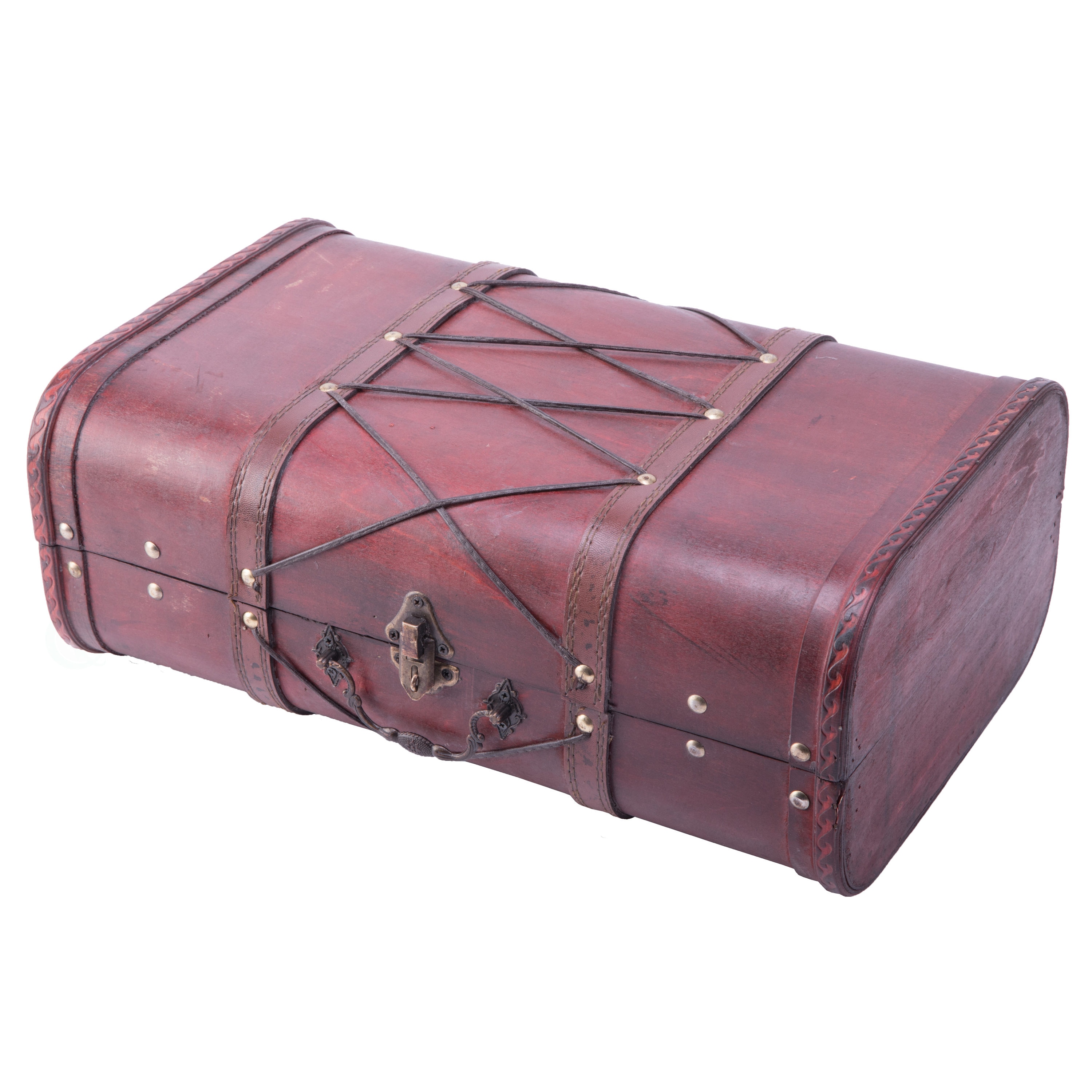 Vintiquewise Brown Wood Casual Decorative Box at