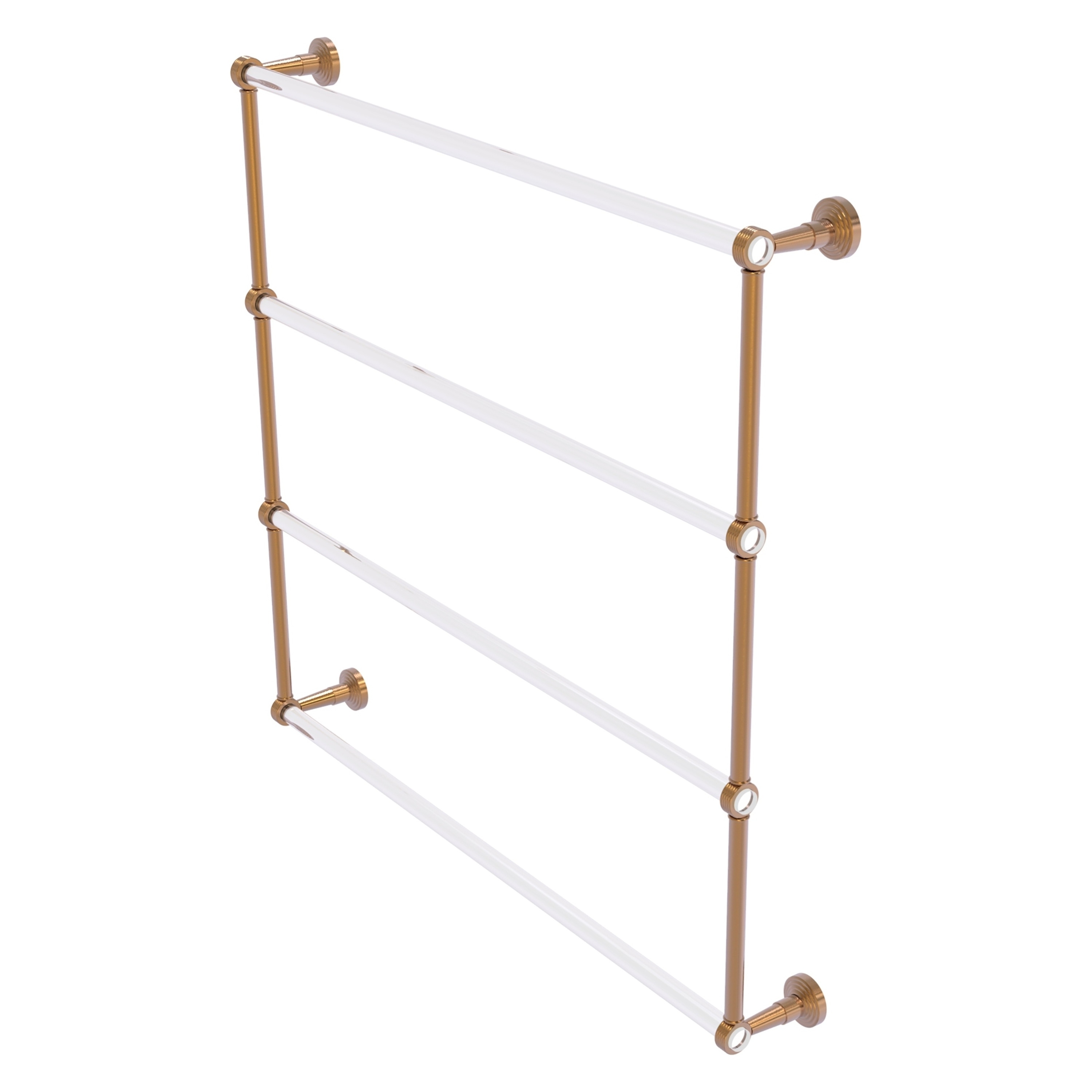 Allied Brass PB-28G-36-BBR Pacific Beach 36-in double Brushed Bronze Wall mount 4-tier Towel Bar