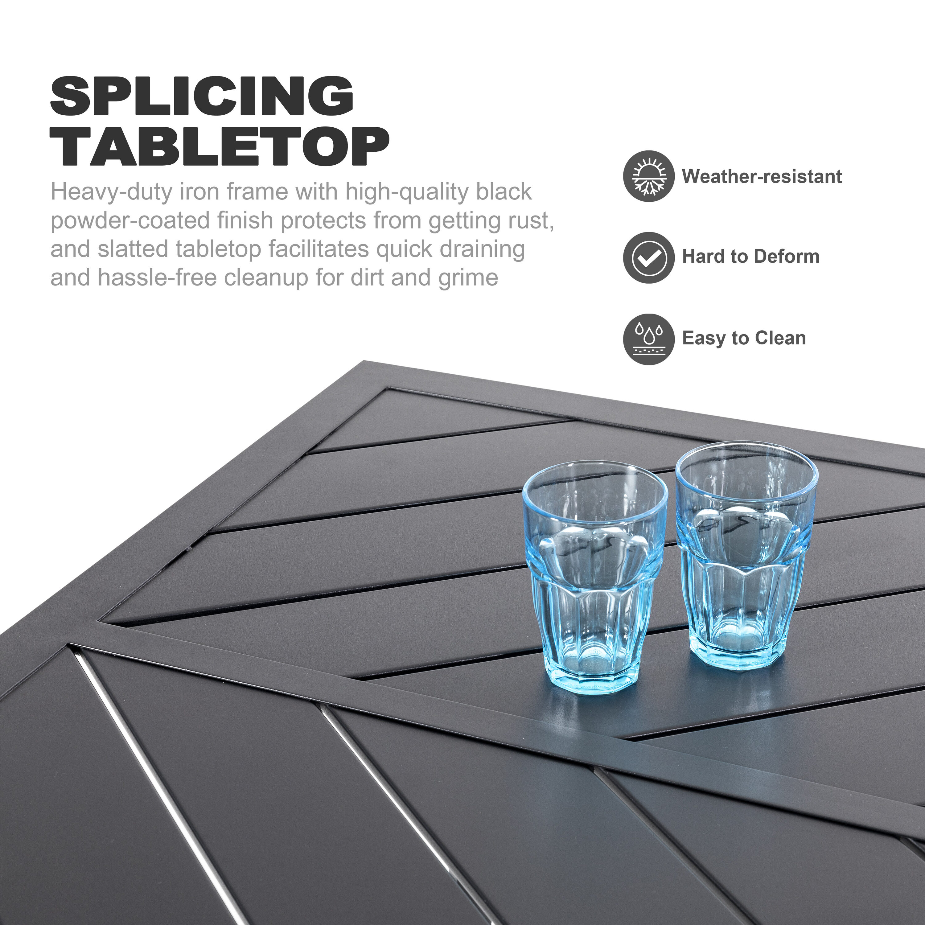 Nuu Garden ODT352BK Patio-Tables - View #6