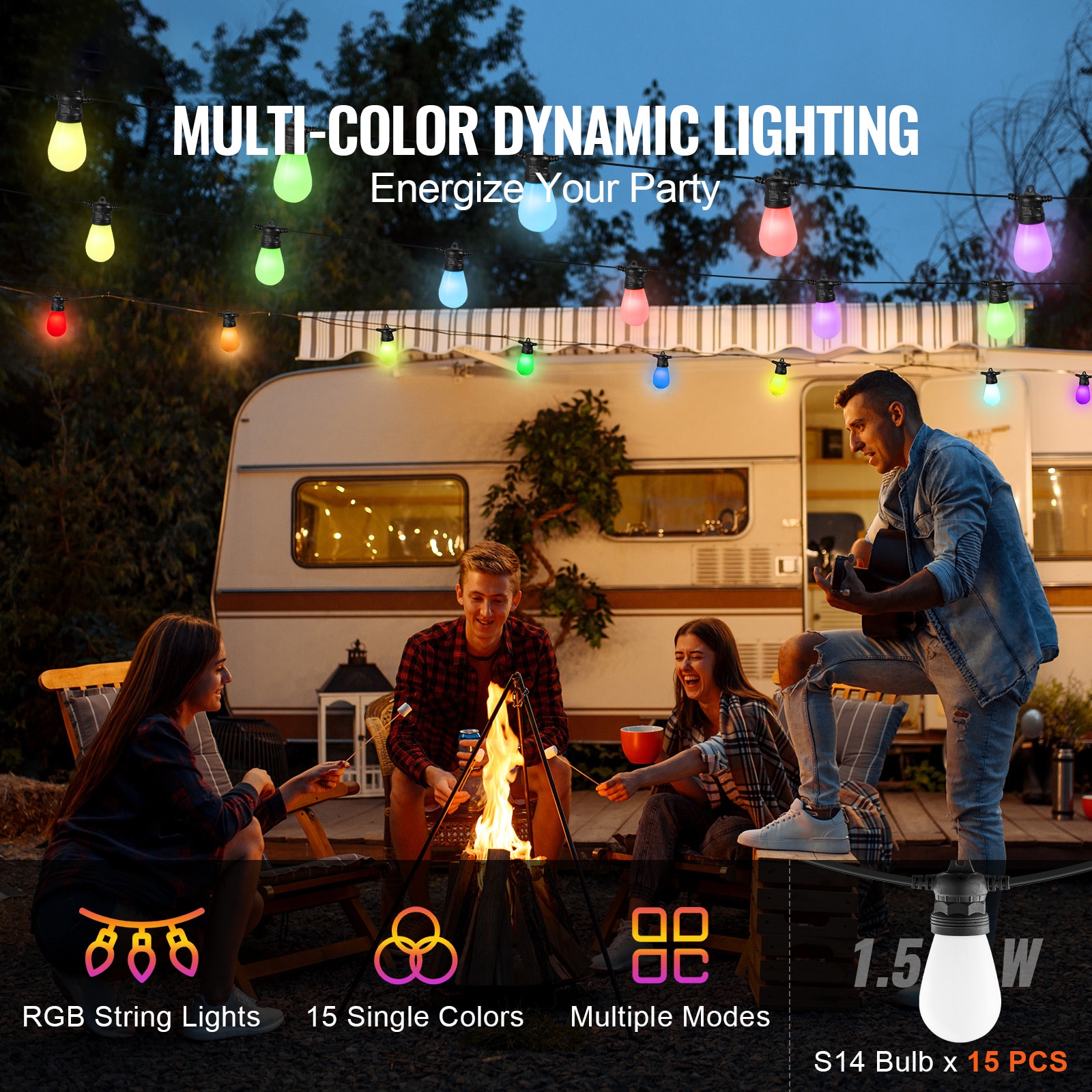 Mecale YAS-AYNYOU Patio-String-Lights - View #4
