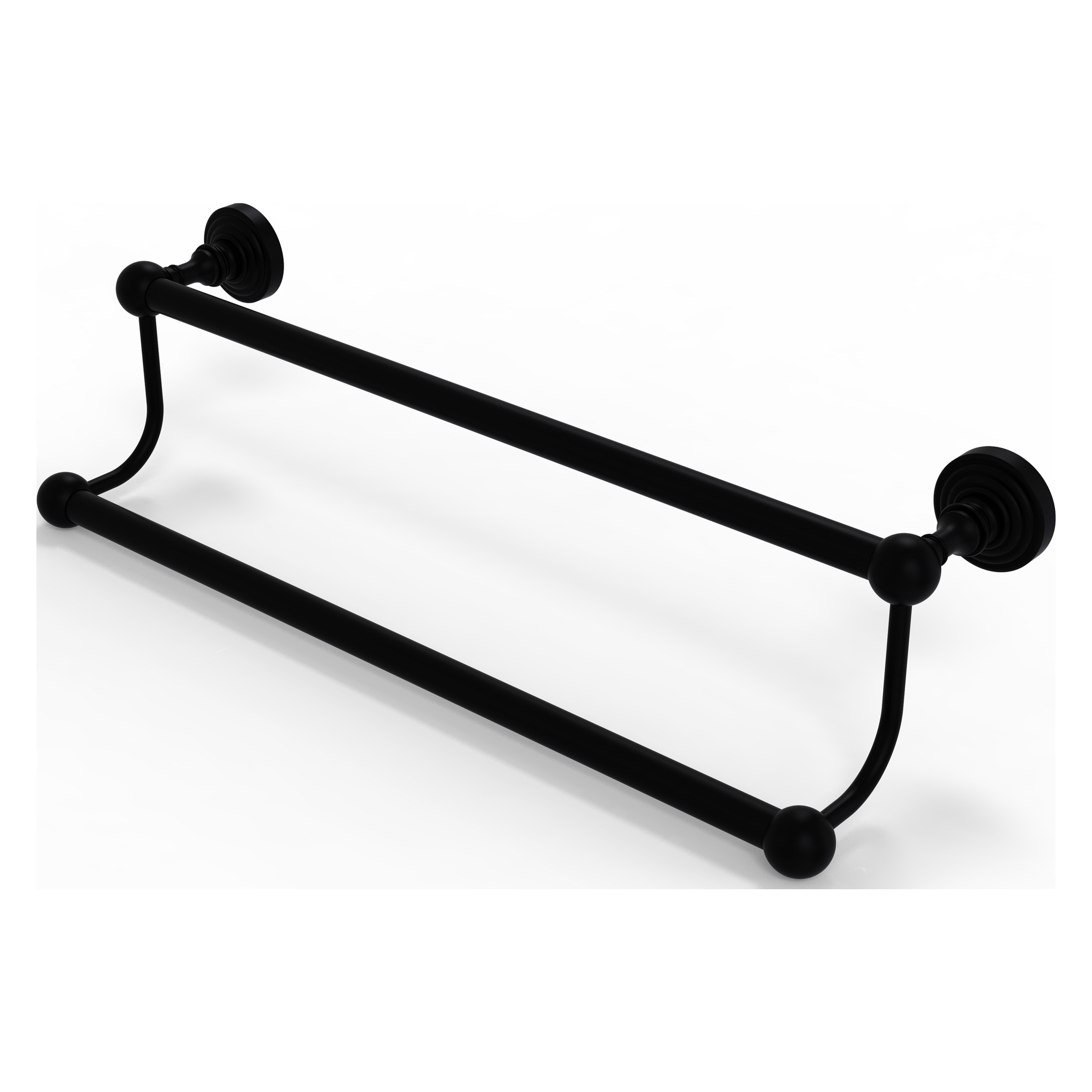 Allied Brass WP-72/18-BKM Waverly Place 18-in double Matte Black Wall mount Double Towel Bar