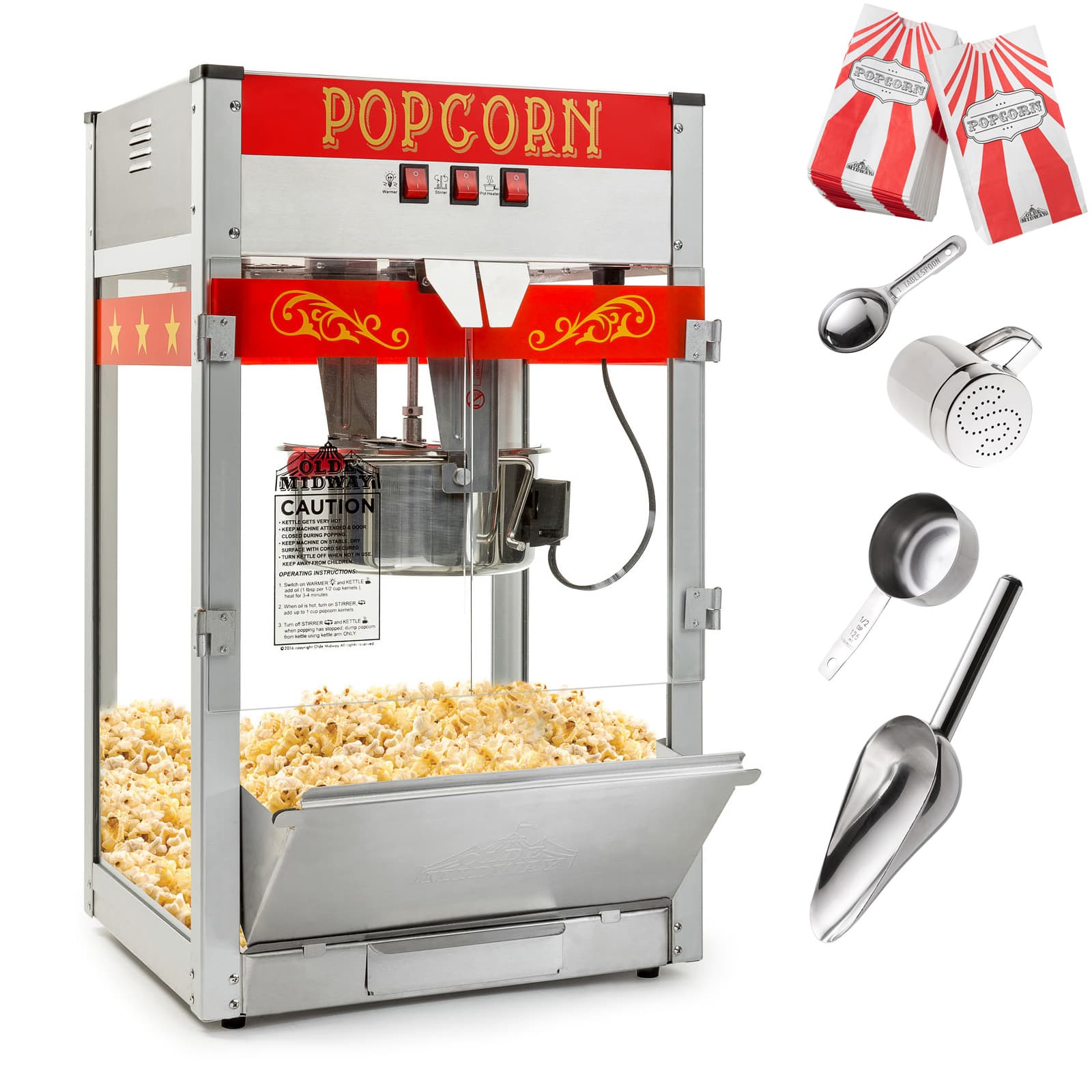 Olde Midway CON-POP-P1200 Popcorn-Makers - View #2