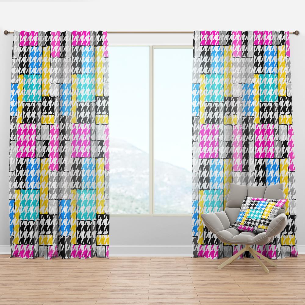 Designart CTN24394-52-90 90-in Multiple colors/finishes Abstract Room darkening Thermal lined Rod pocket Single curtain panel