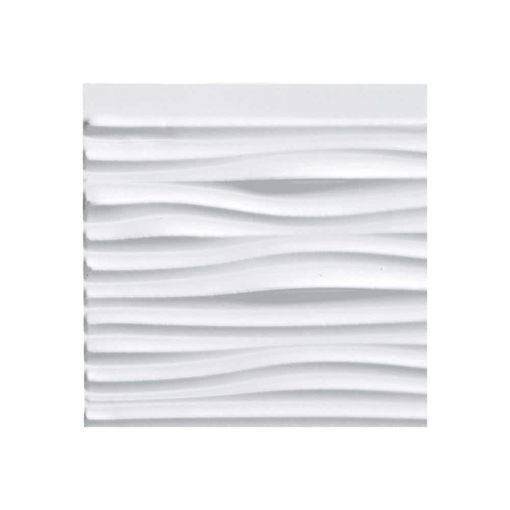 Fasade X4500 Sample 6-in x 6-in Plastic Gloss White Backsplash Panels