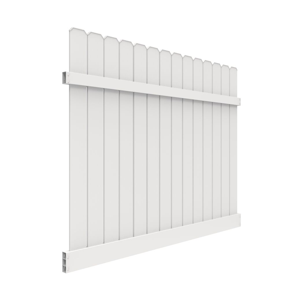 Freedom Waverly 6-ft H x 8-ft W White Privacy Vinyl Fence Panel ...