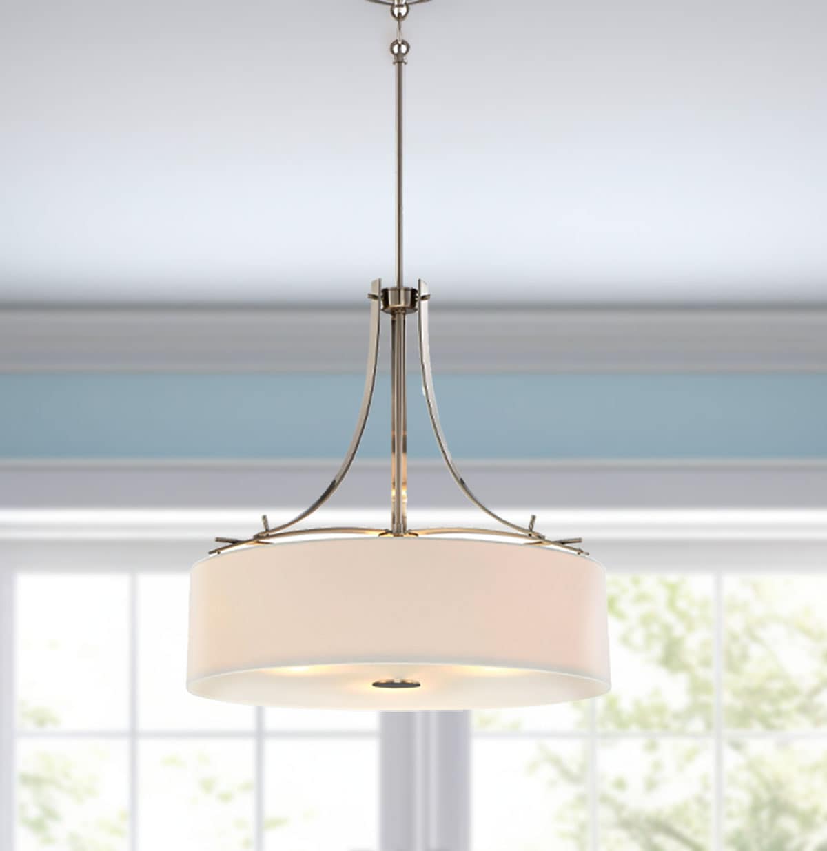 Minka Lavery 3308-84 Poleis 3 -Light Brushed Nickel Modern/contemporary Drum Medium Hanging Pendant light
