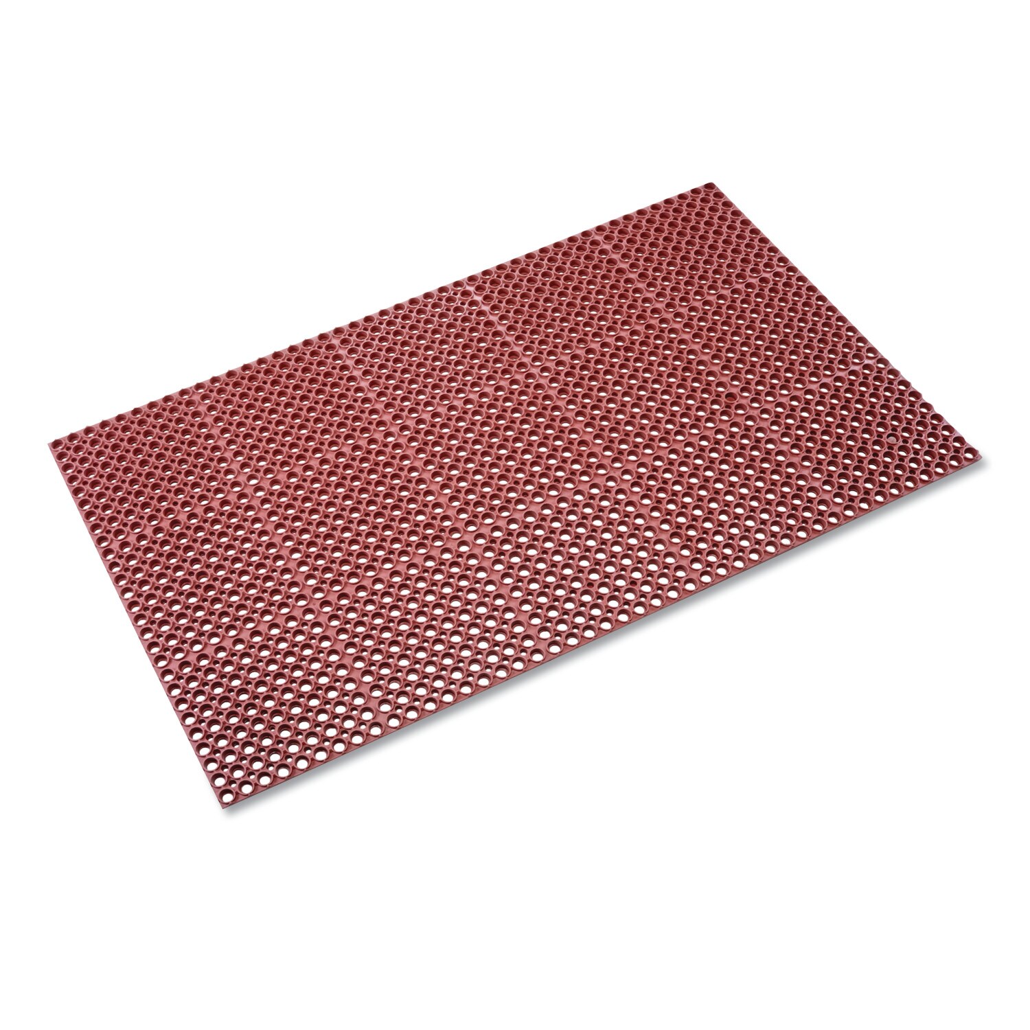 Choice 3' x 5' Red Rubber Grease-Resistant Anti-Fatigue Floor Mat with  Beveled Edge - 1/2 Thick