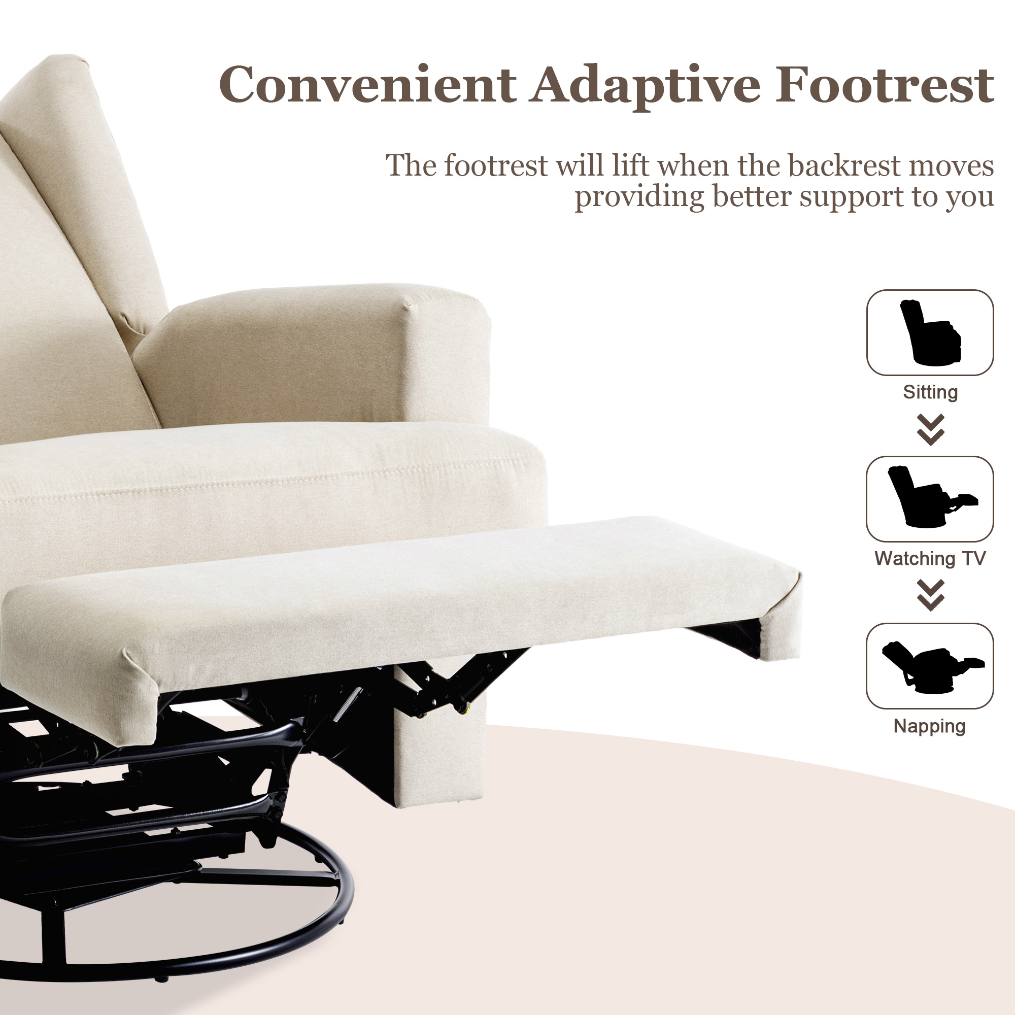 Dreamsidea LS-CH59-BEA recliners - View #4
