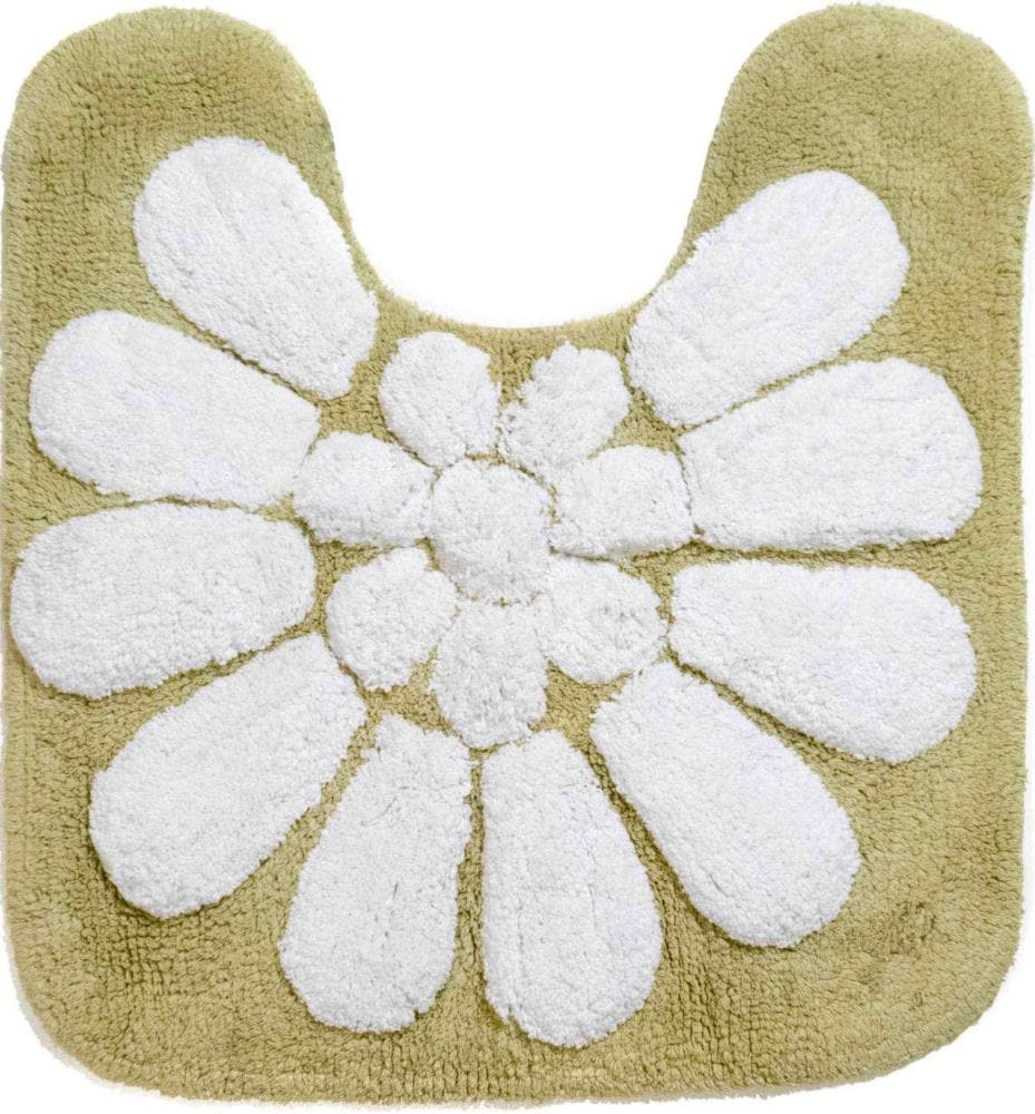 Chesapeake Merchandising Bursting Flower 2 Piece Bath Rug Set, Off White/Blush