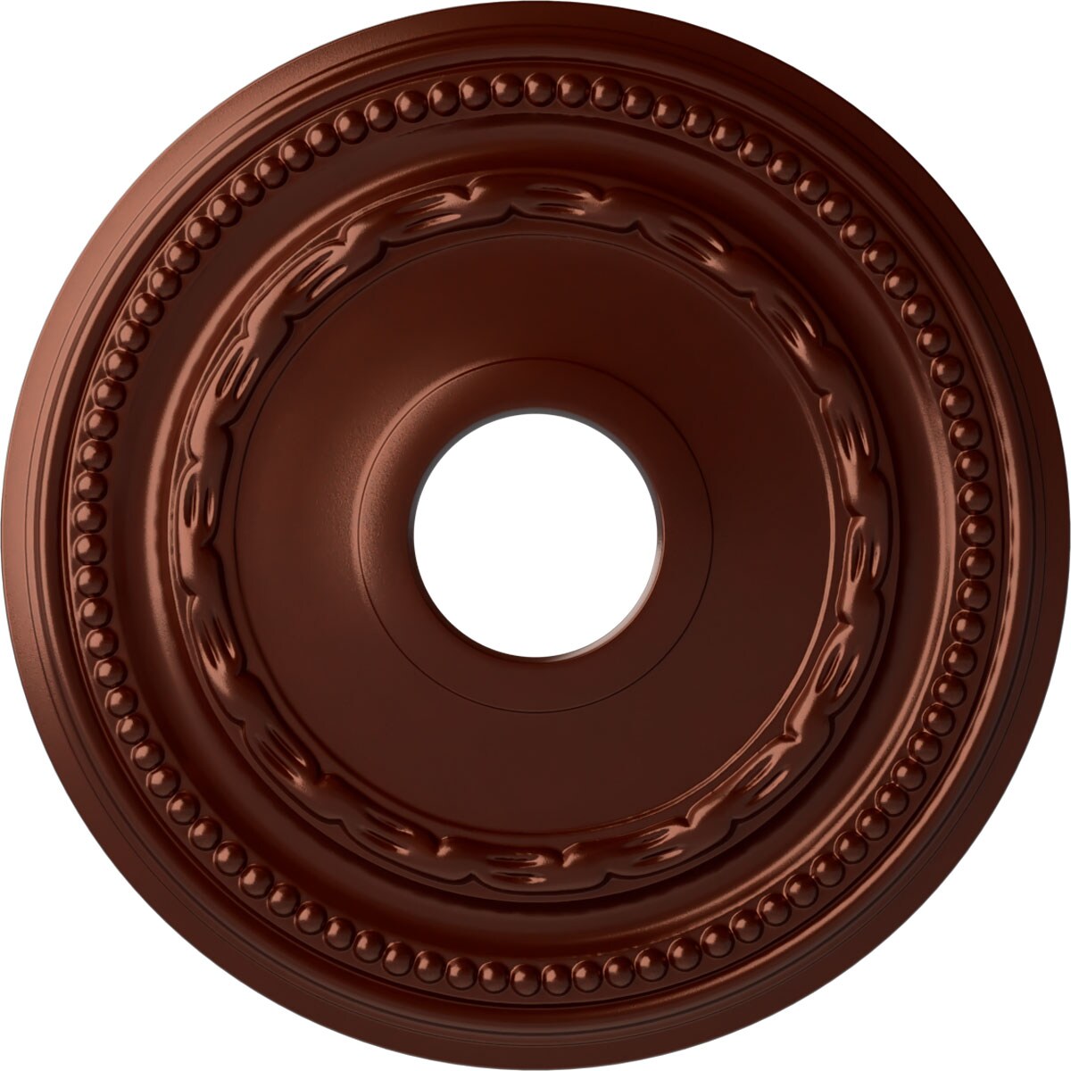Ekena Millwork CM15FEACS Federal 15.375-in W x 15.375-in L Painted Antique Copper Polyurethane Whole Ceiling Medallion