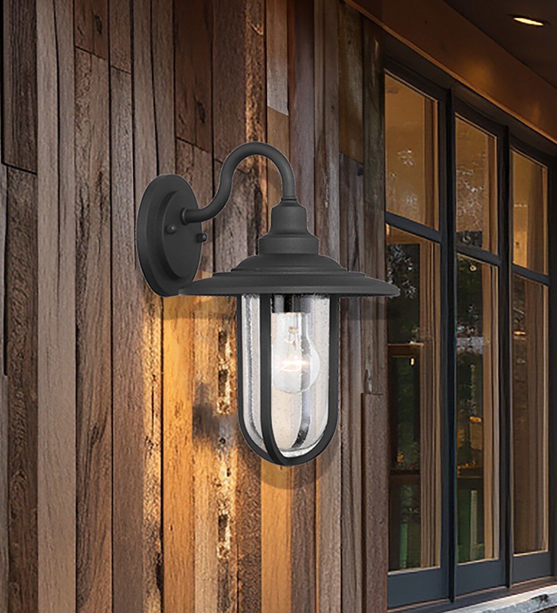 Minka Lavery 73191-66 Signal Park 1 -Light 13.25-in H Matte Black Hardwired Outdoor Wall Light