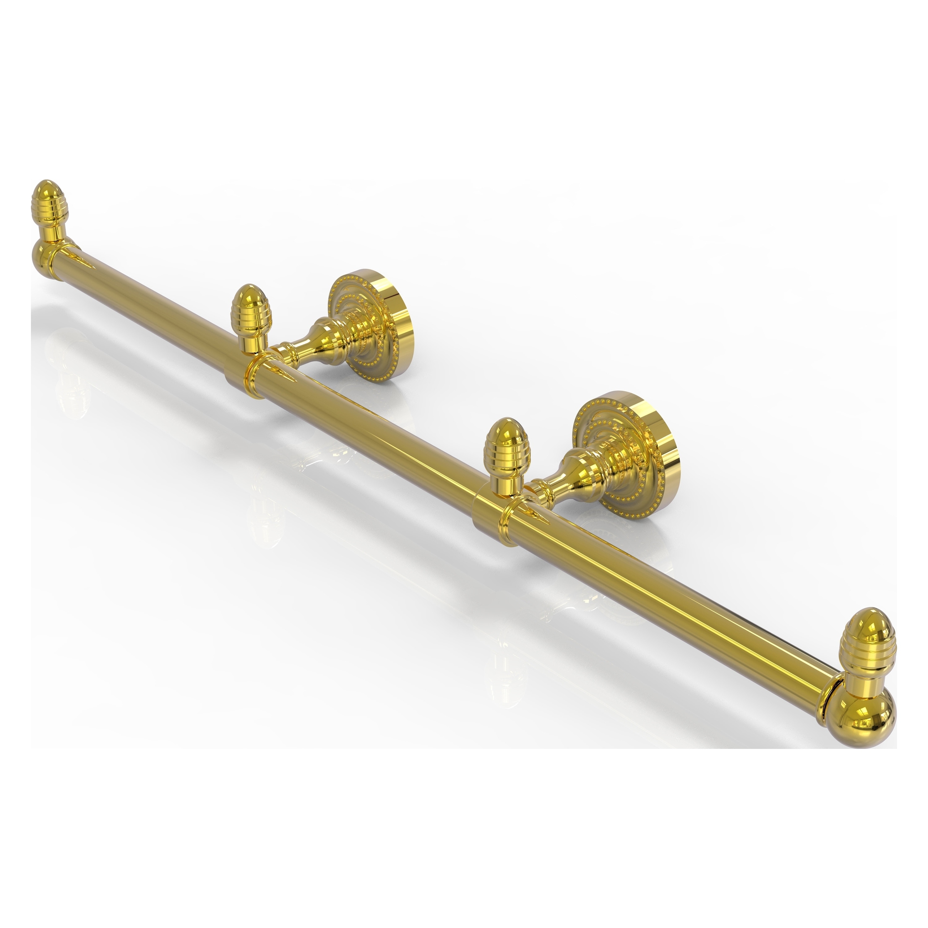 Allied Brass BPDT-HTB-3-PB Dottingham 22-in double Polished Brass Wall mount Double Towel Bar