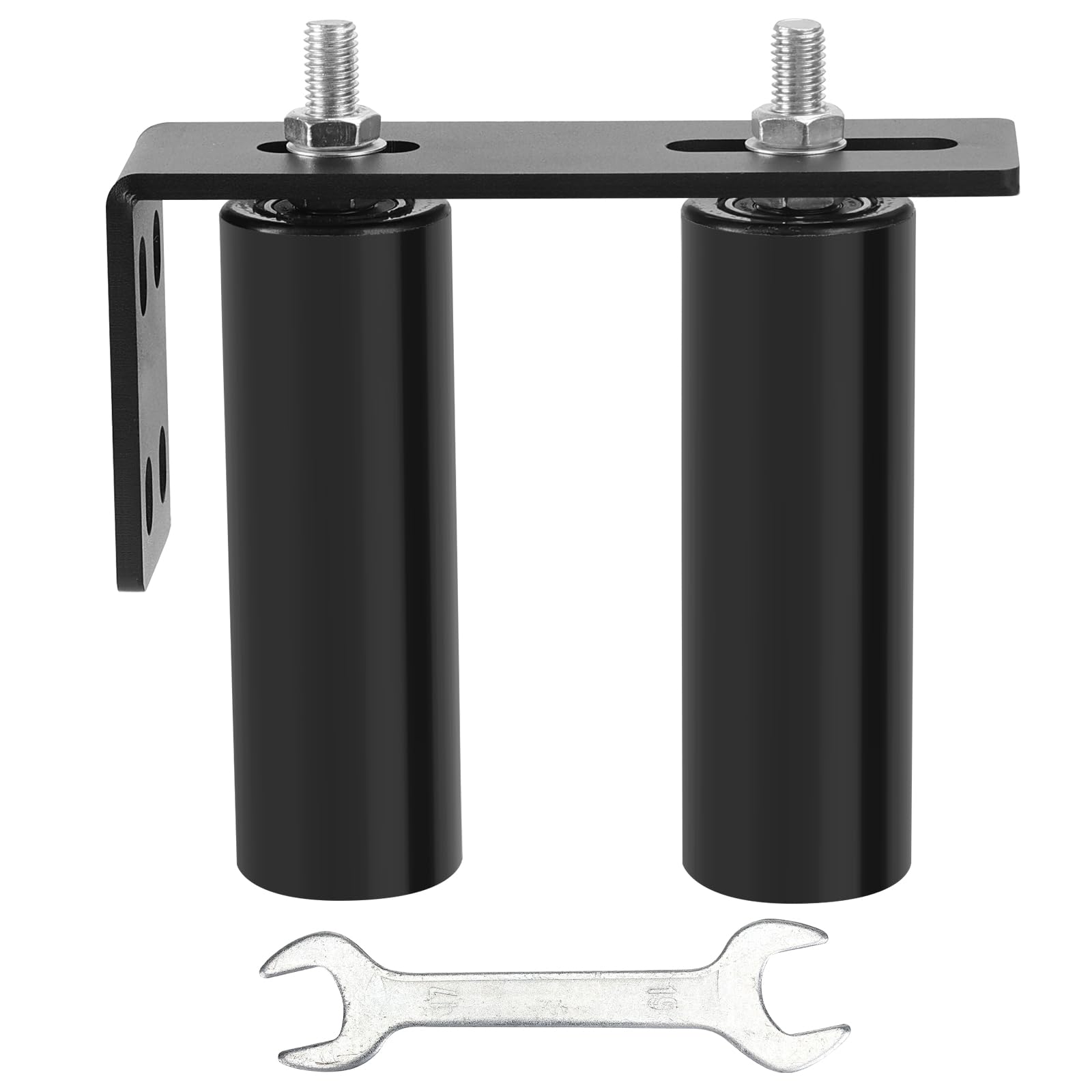 Etokfoks  Powder Coated Steel Sliding Gate Universal Adjustable L Shape Guide Mount Bracket Heavy Duty Gate Roller Fence Gate