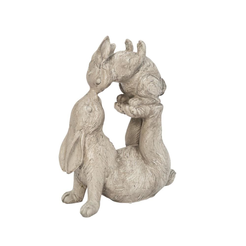 Gerson International 2516300EC 14.5-Inches H x 14.56-Inches W White Rabbit Garden Statue