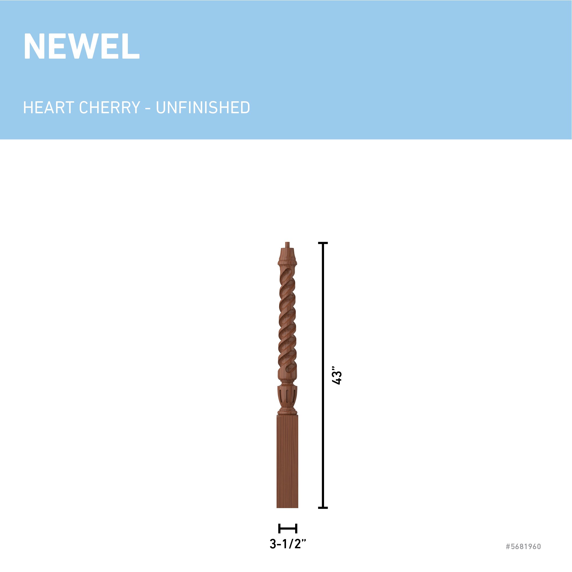 L.J. Smith Stair Systems LJT-3010-HC Interior-Stairpart-Newel-Posts - View #3
