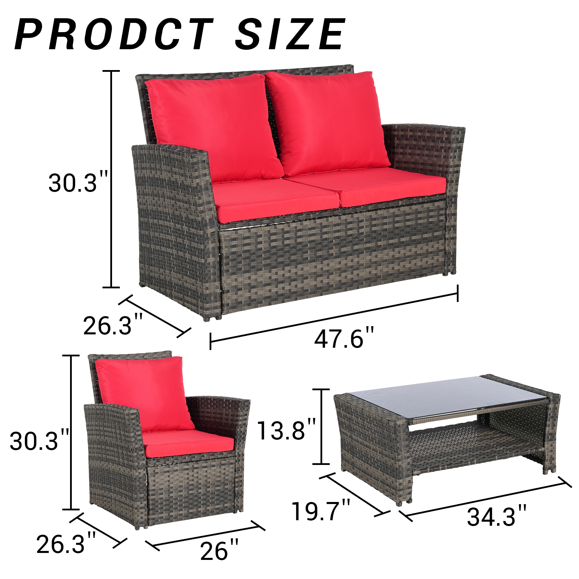 SANSTAR L-857NY-V1 Patio-Conversation-Sets - View #3