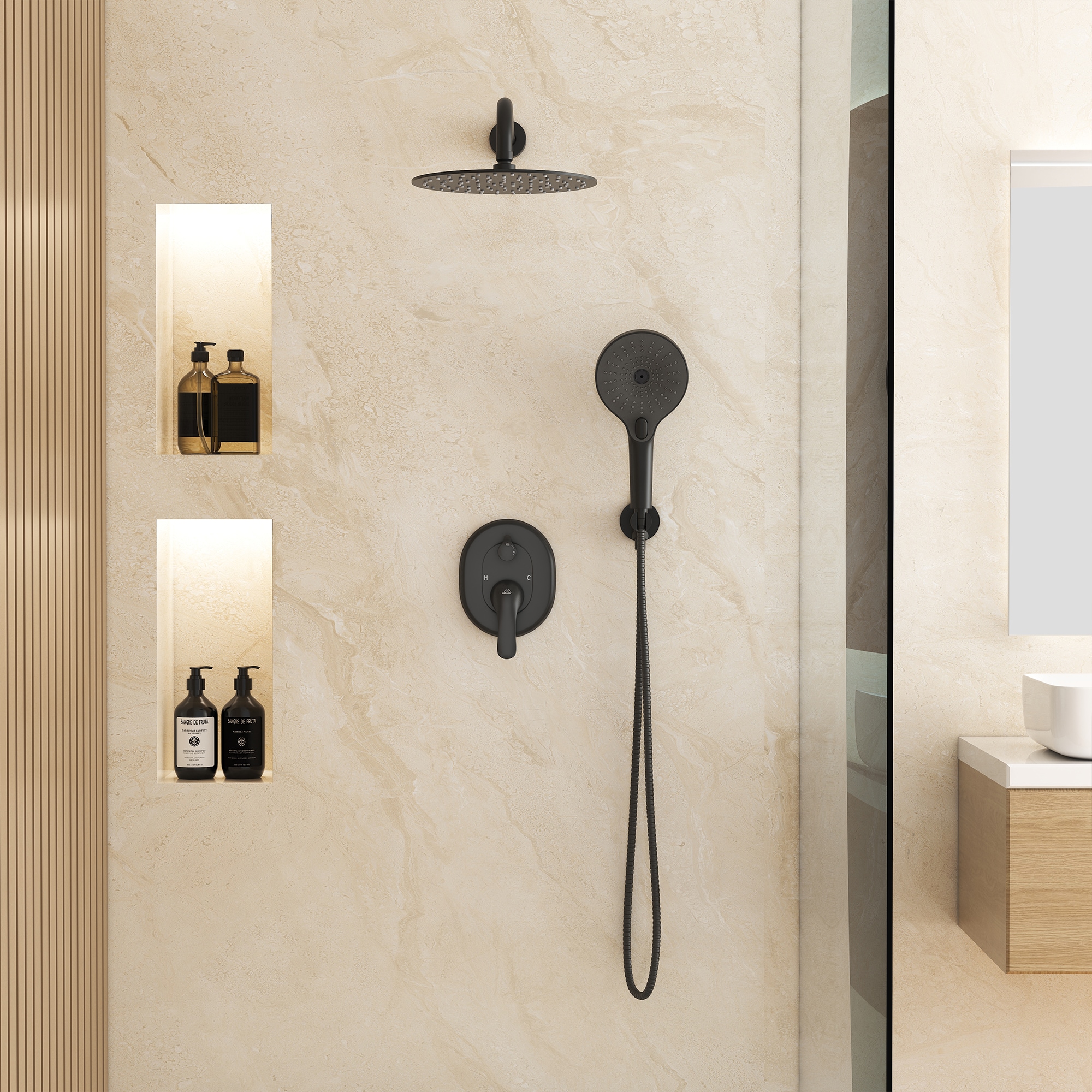 CASAINC CS3602-16BG Showerhead-Bar-Panels - View #4