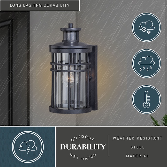 Cascadia Wrightwood 12-in W Vintage Black Outdoor Flush Mount Light Cascadia Wrightwood 12-in W Vintage Black Outdoor Flush Mount Light