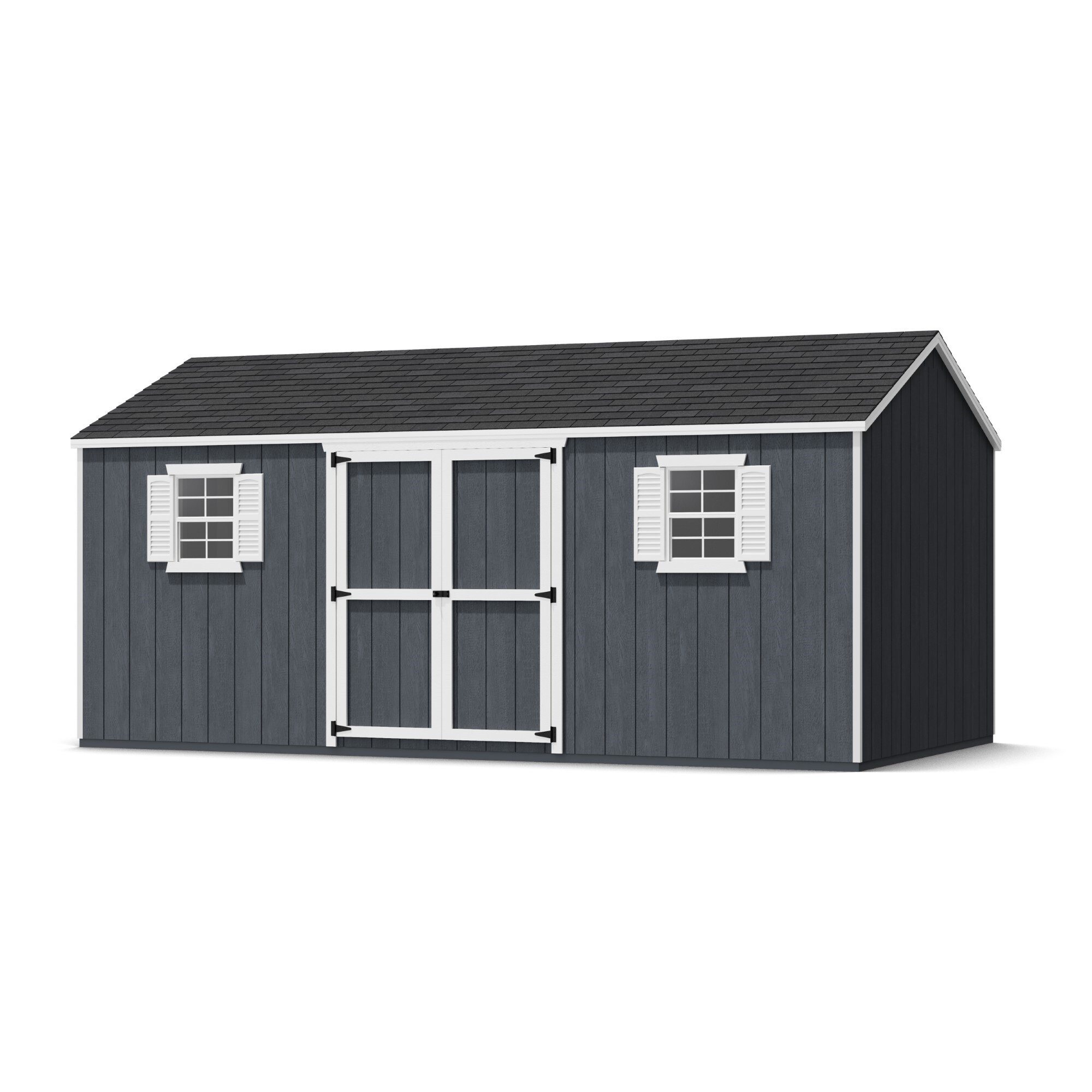 Little Cottage Co 10X18 VWS-PC Value Workshop 10-ft x 18-ft Gable Style Wood Outdoor Storage Shed with 2 Windows 2 Doors