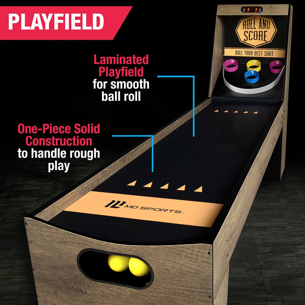 MD Sports 87in Electronic Freestanding Shuffleboard Table in the