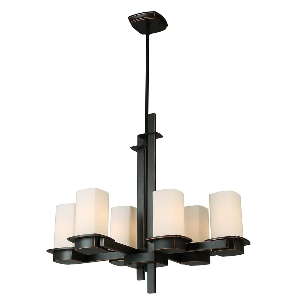 EGLO 203975A Vlacker 6-Light Bronze Transitional Dry rated Chandelier