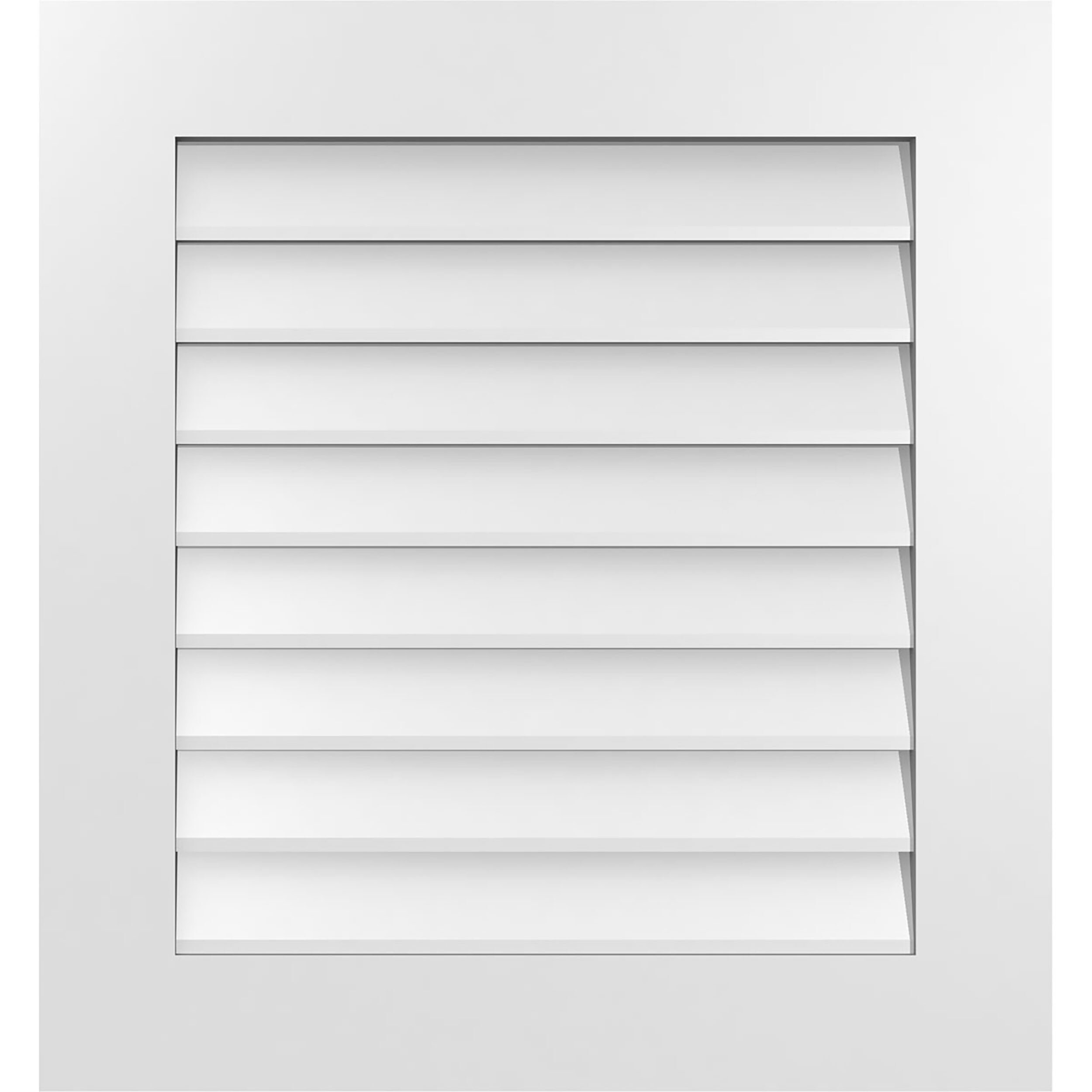 Ekena Millwork GVPVE26X2801SN 26-Inches x 28-Inches Off-white Rectangle PVC Gable Louver Vent