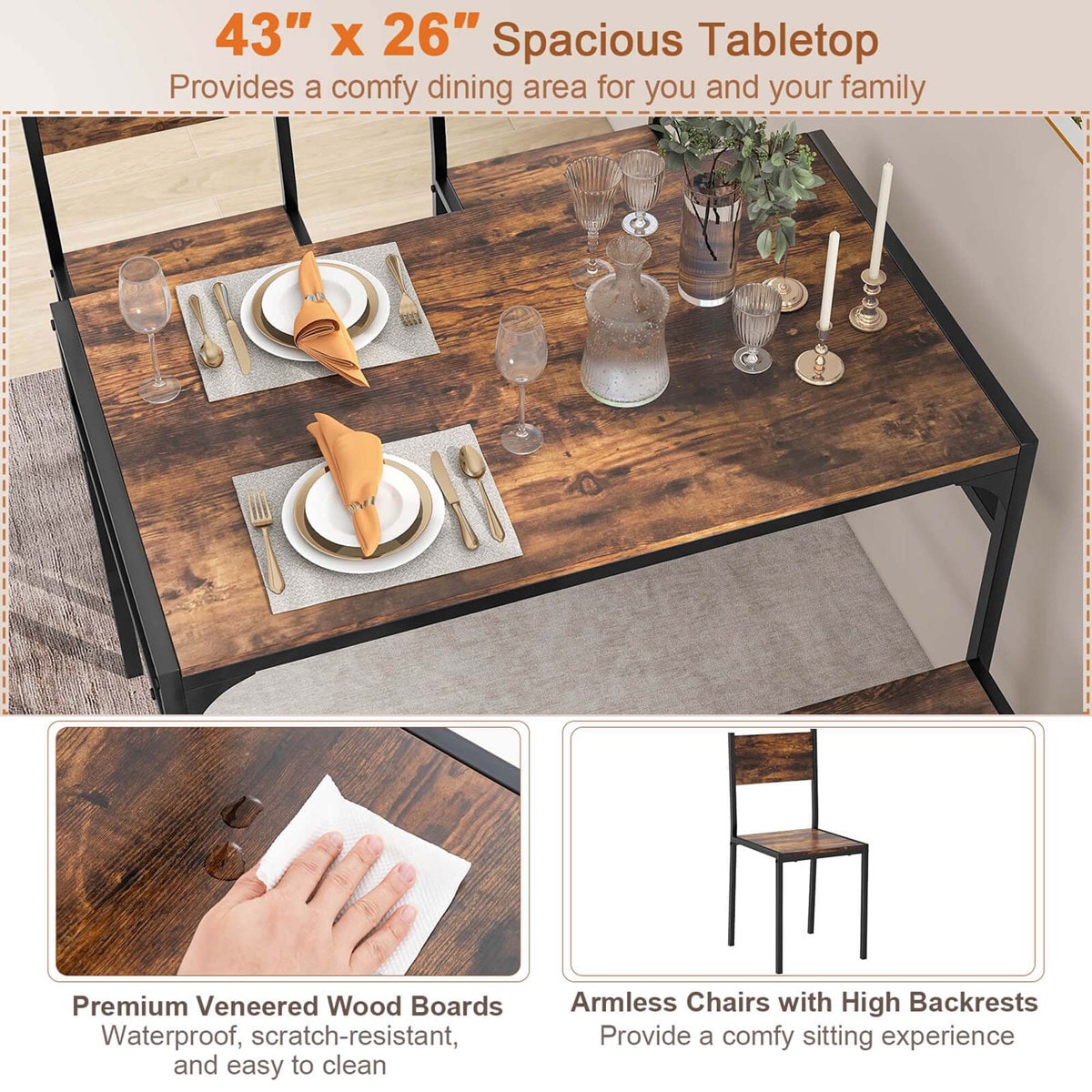 Costway HCST00655 Dining-Sets - View #4