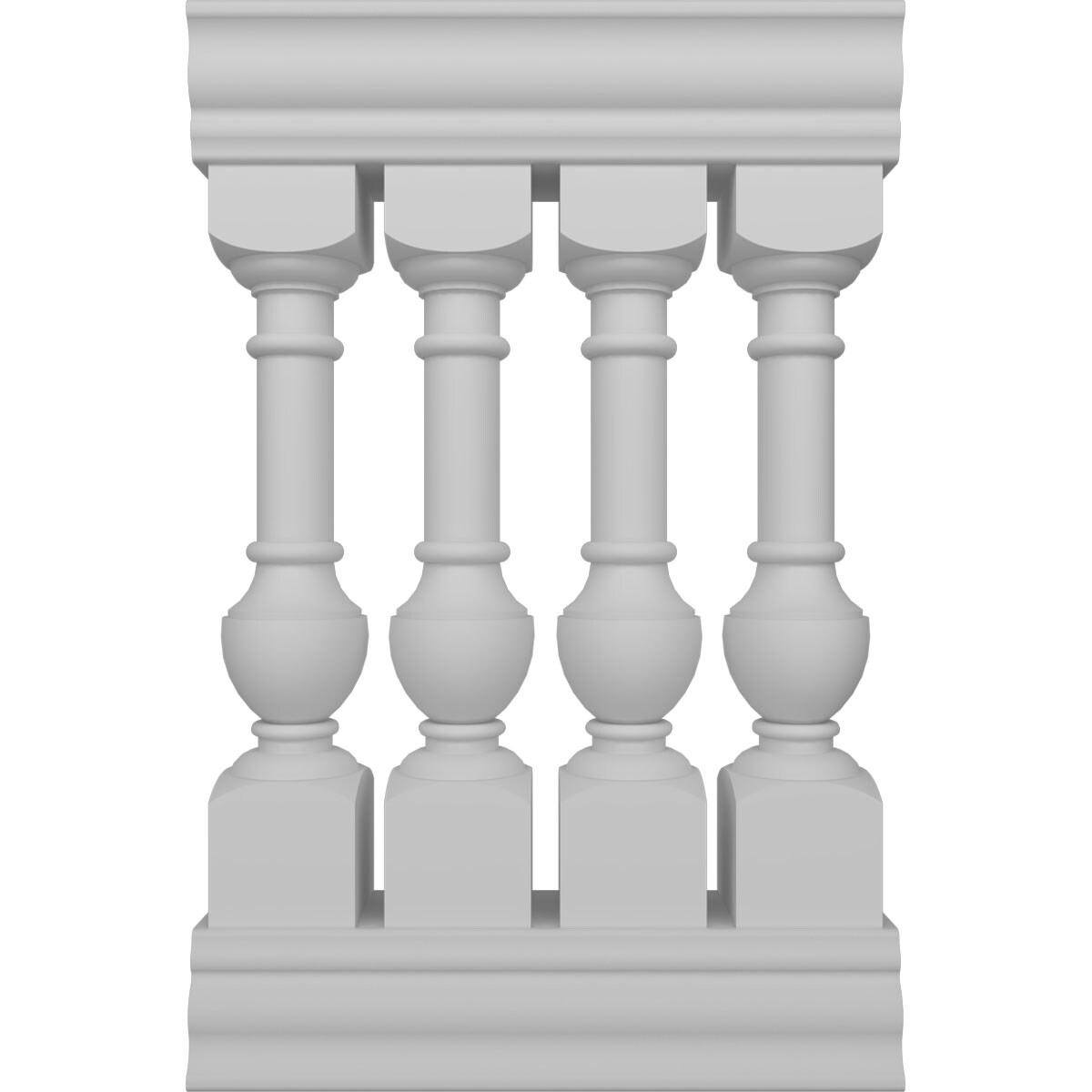 Ekena Millwork BALK40X024YOD FiberThane 2-Feet x 40-Inches York Fiberglass Deck Rail Kit