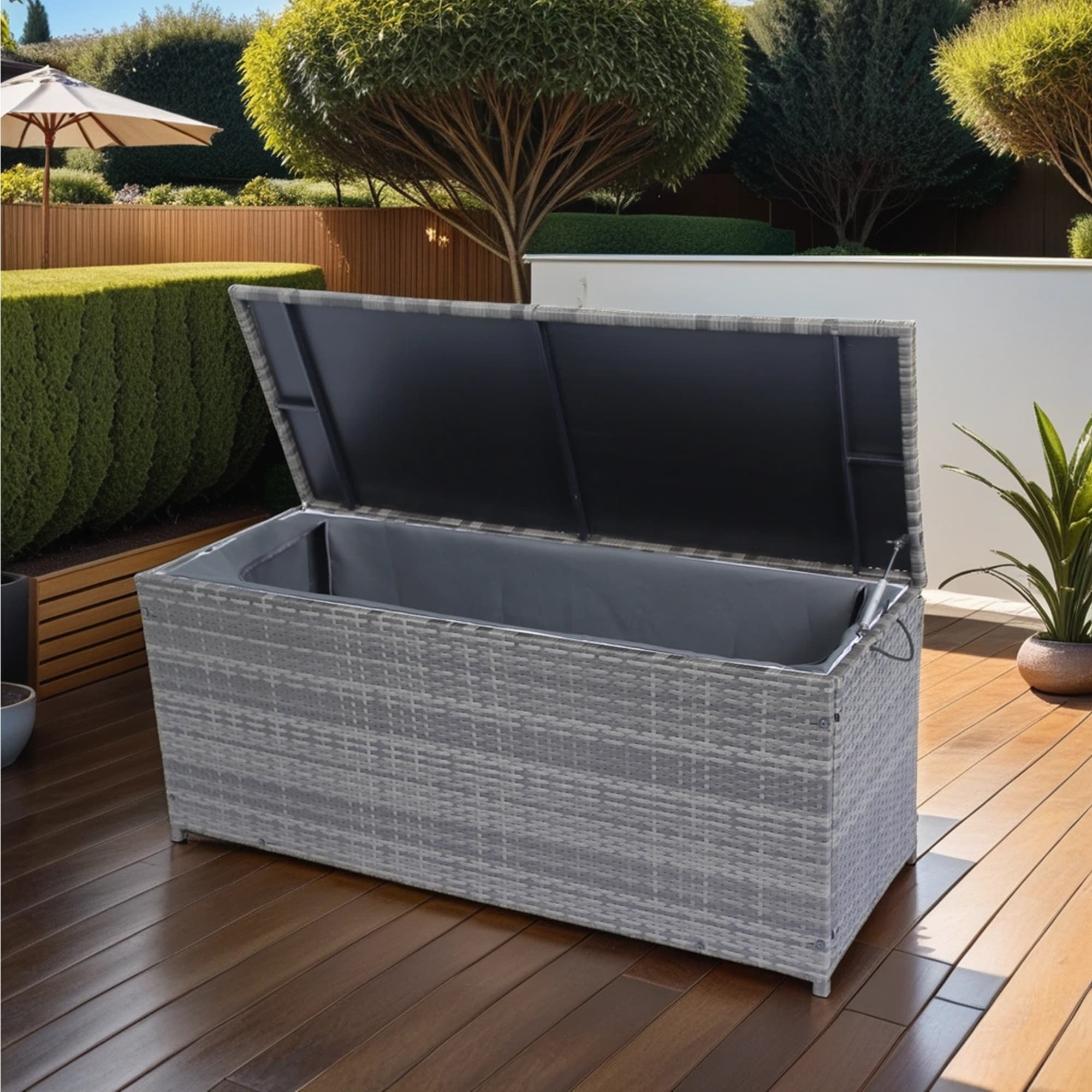 ModernLuxe L-W329138976 / 113-Gallon / Wood Deck Box