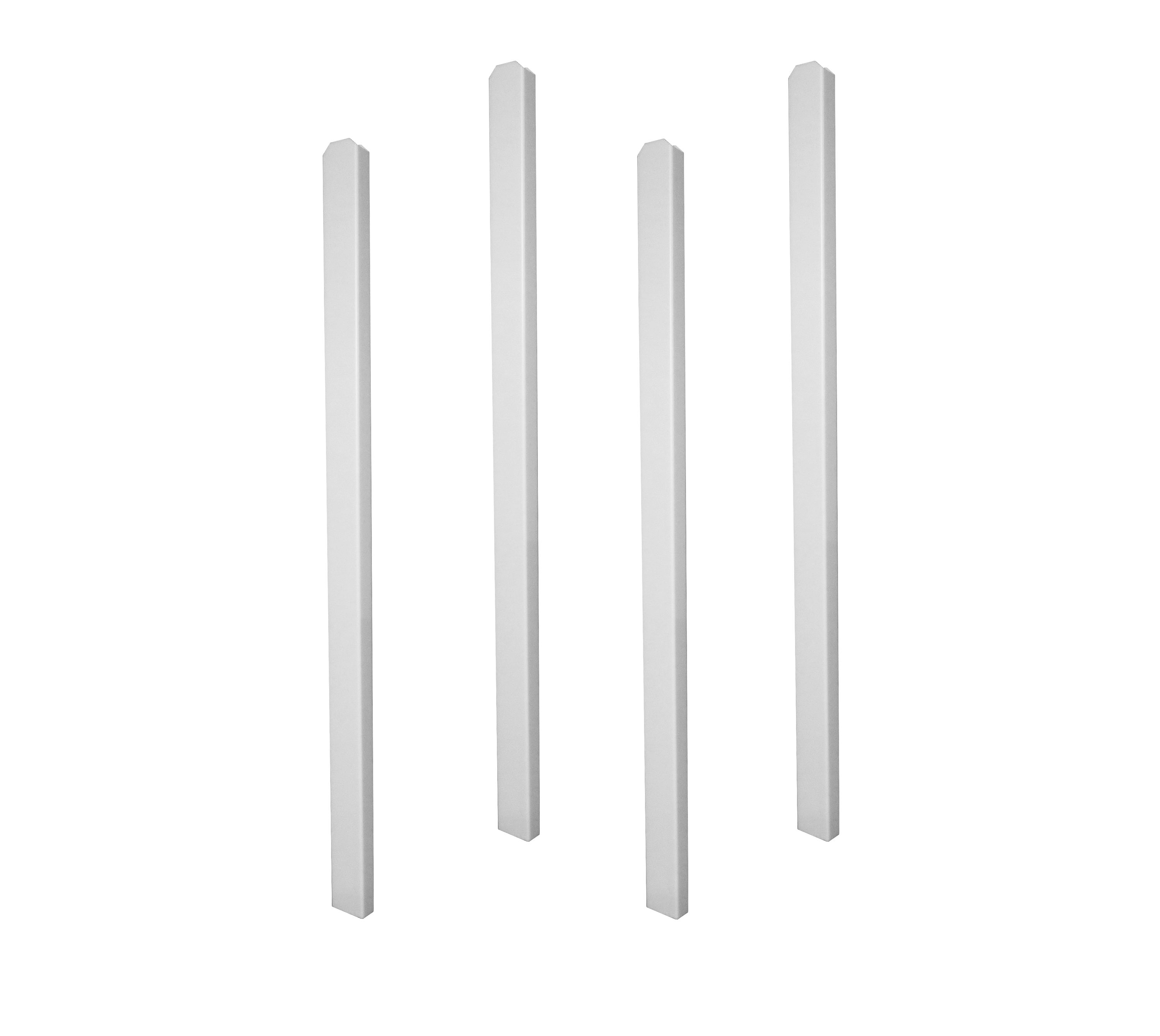 Zippity Outdoor Products ZP19012 Shower Post Extensions 4.75-ft H x 3-in W White Vinyl Universal Fence post (Unassembled)