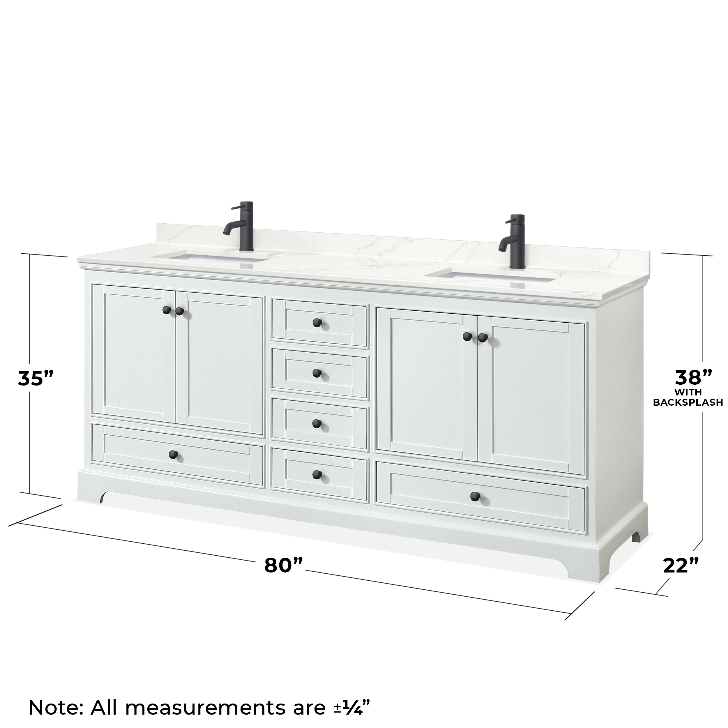 Wyndham Collection WCS202080DWBGTUNSMED Bath-Vanity-Combo - View #5