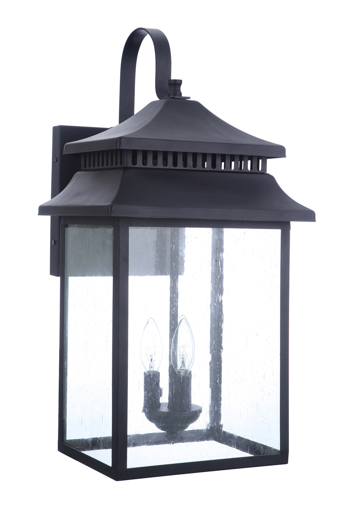 Craftmade ZA3134-TB Crossbend 3 -Light 23.63-in H Matte Black Hardwired Outdoor Wall Light