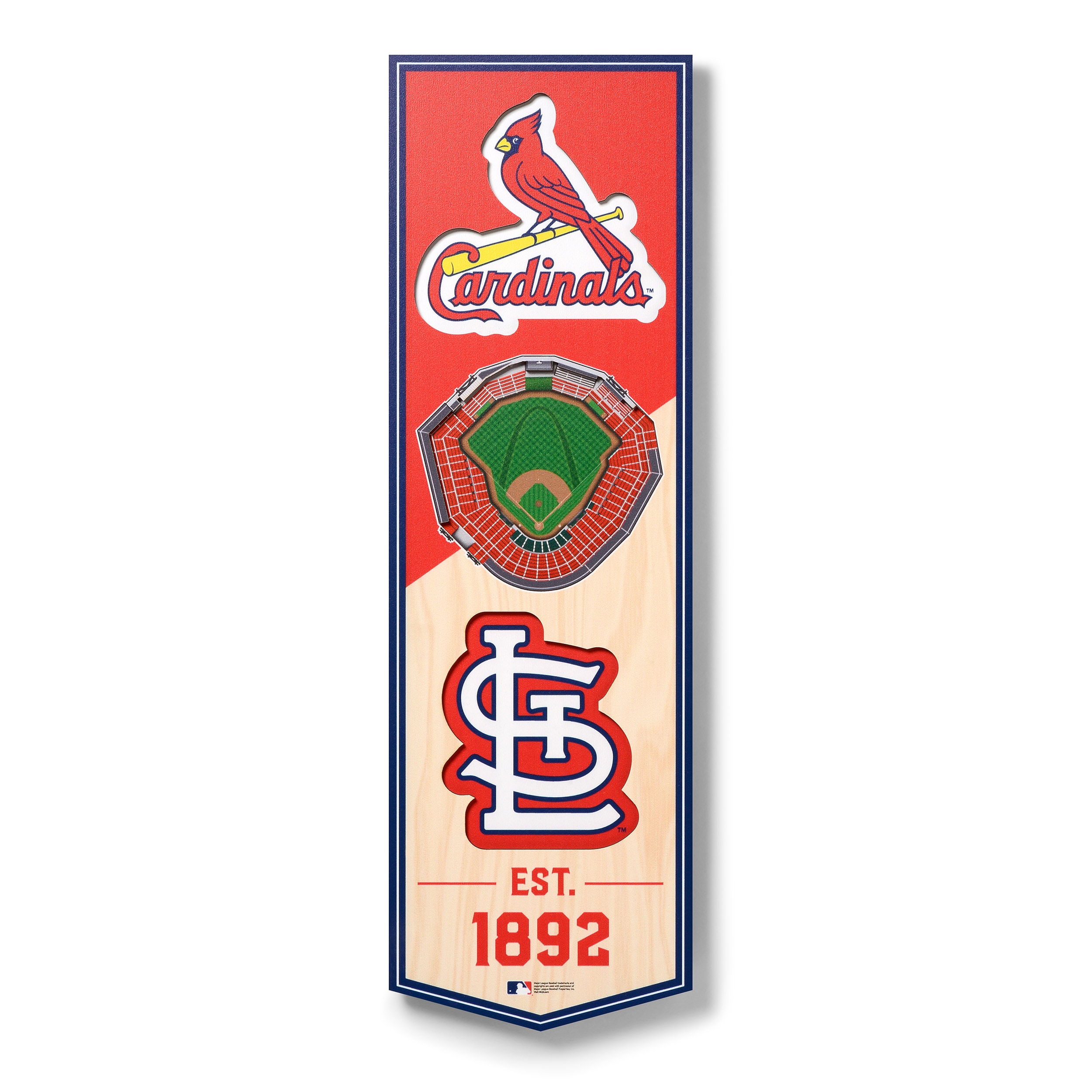 Saint Louis Cardinals Classic StL Logo Type MLB Baseball Die-Cut