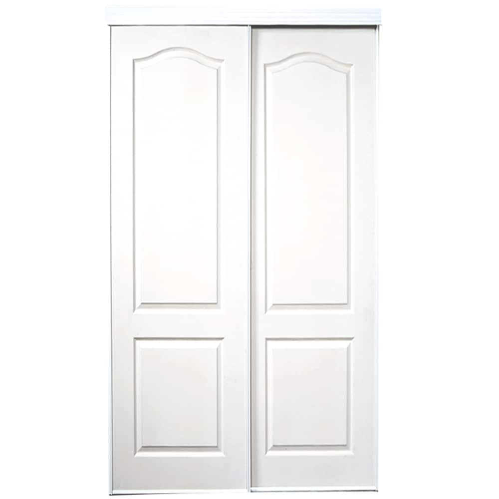 Savona 48-in x 80-in Mdf Sliding Door Hardware Included in White | - RELIABILT 240079