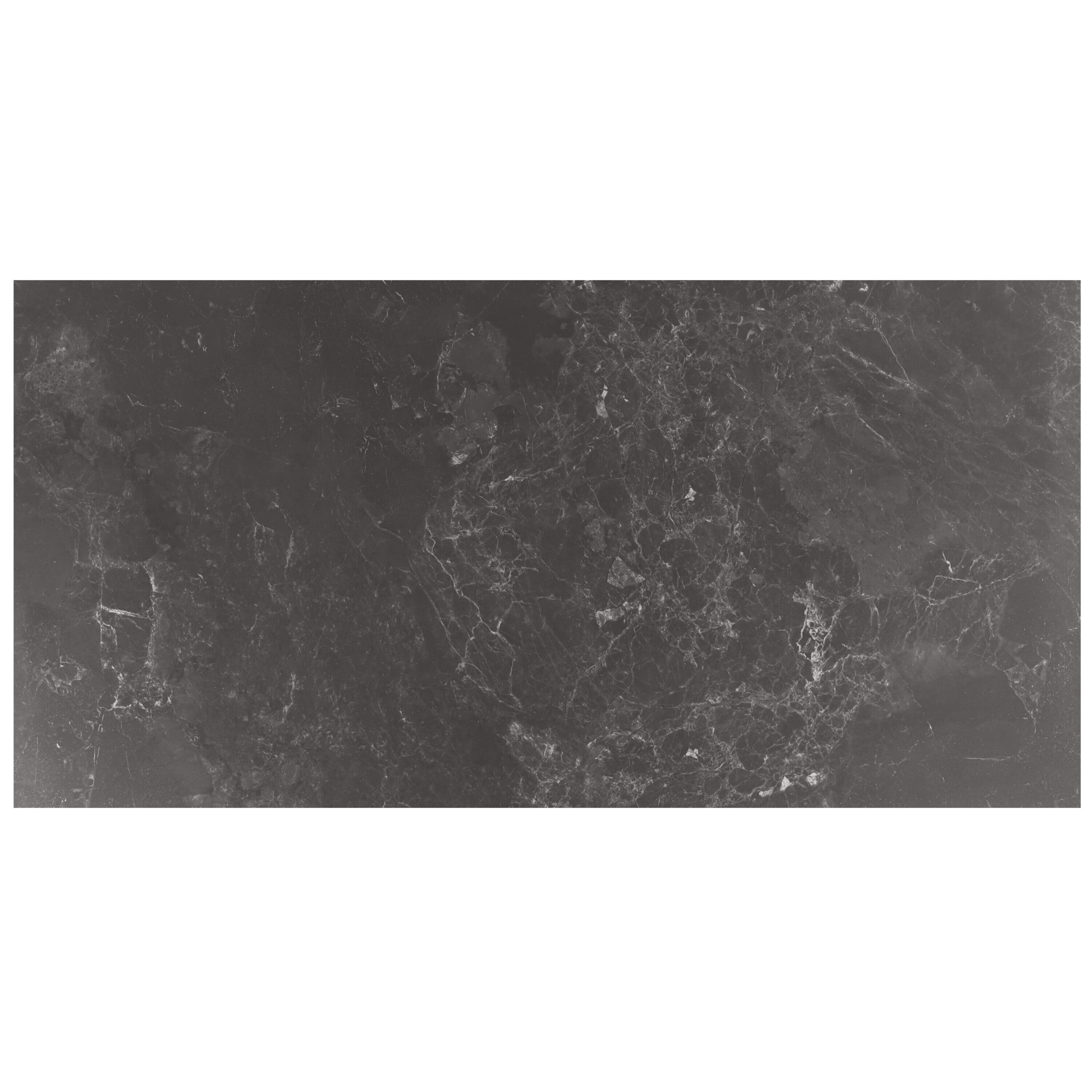 Artmore Tile EXT3RD109451 Sample- Positano Nero Black 8-in x 8-in Polished Porcelain Marble Look Floor and Wall Tile