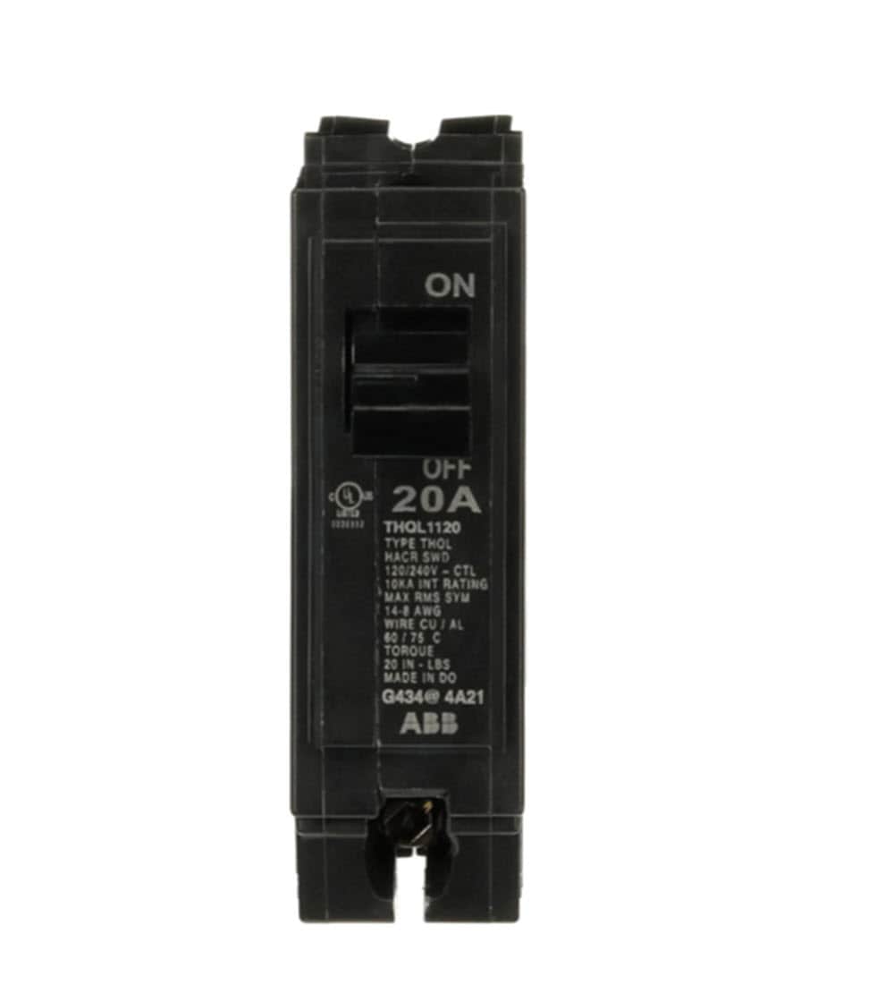 GE THQL1120A Q-Line THQL 20-amp 1 -Pole Standard trip Circuit Breaker