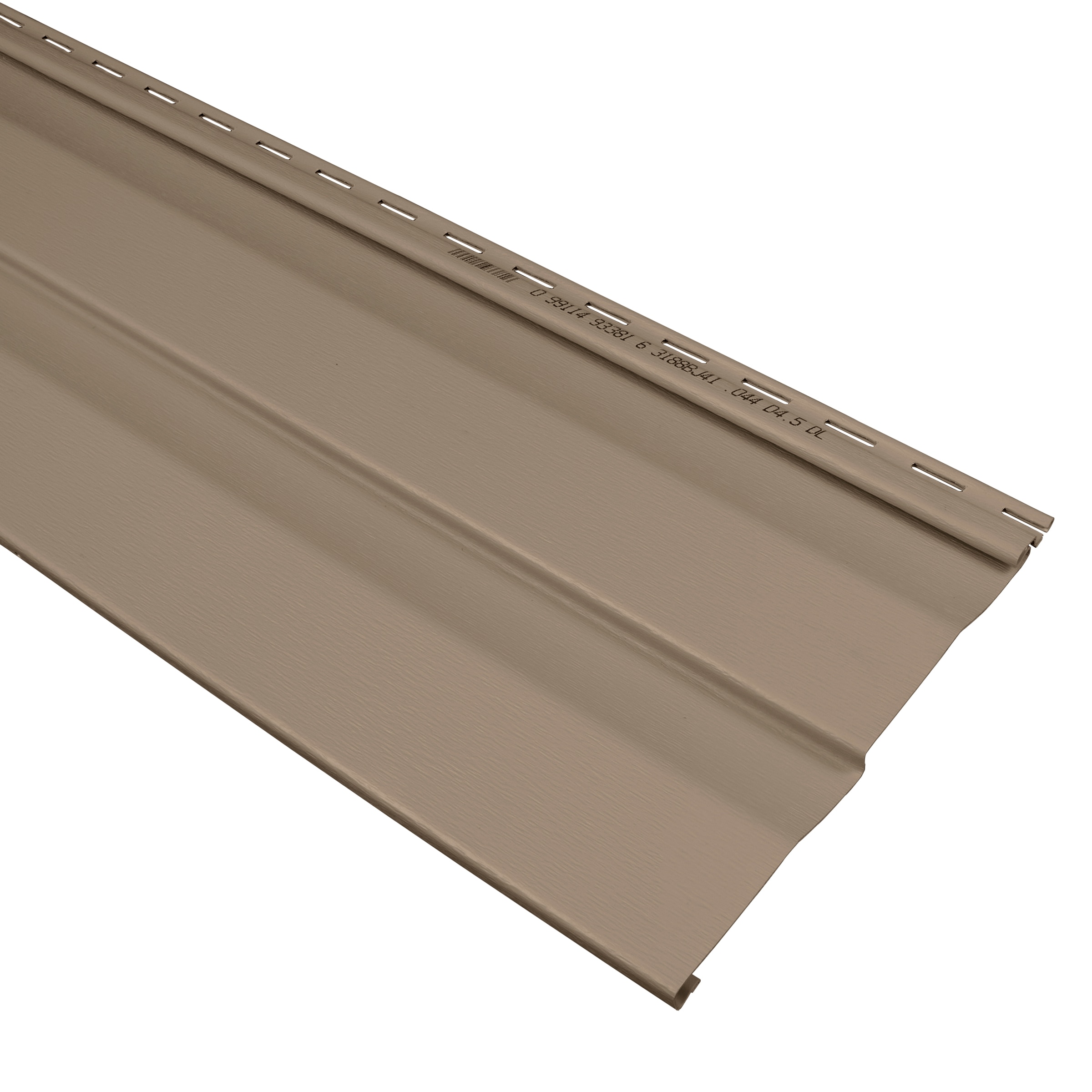 Georgia-Pacific 139034B Compass Double 4.5-in Dutch Lap Teak Vinyl Siding Panel 9-in x 145-in (9.09-sq ft /piece)