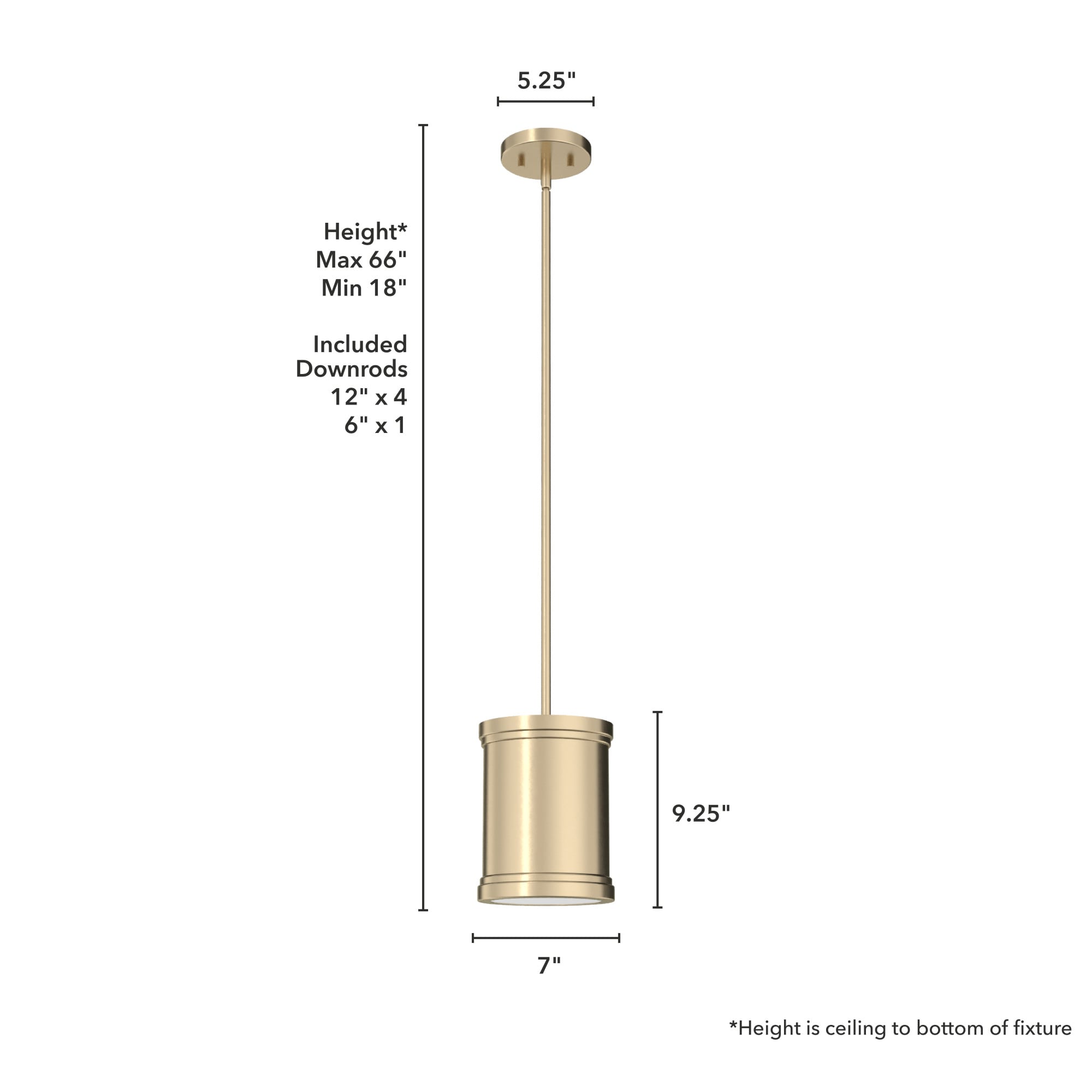 Alturas Gold Painted Cased White Glass Drum Pendant Light