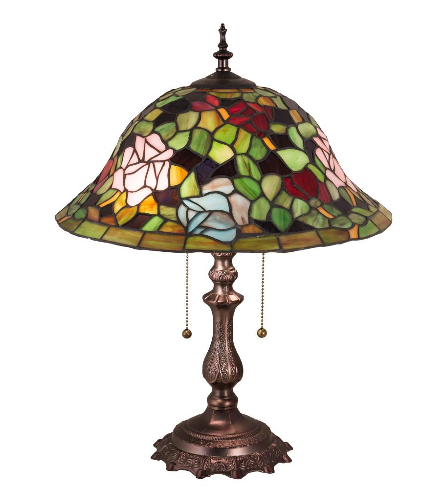 Meyda Tiffany Lighting Tiffany rosebush Antique Table Lamp with Tiffany ...