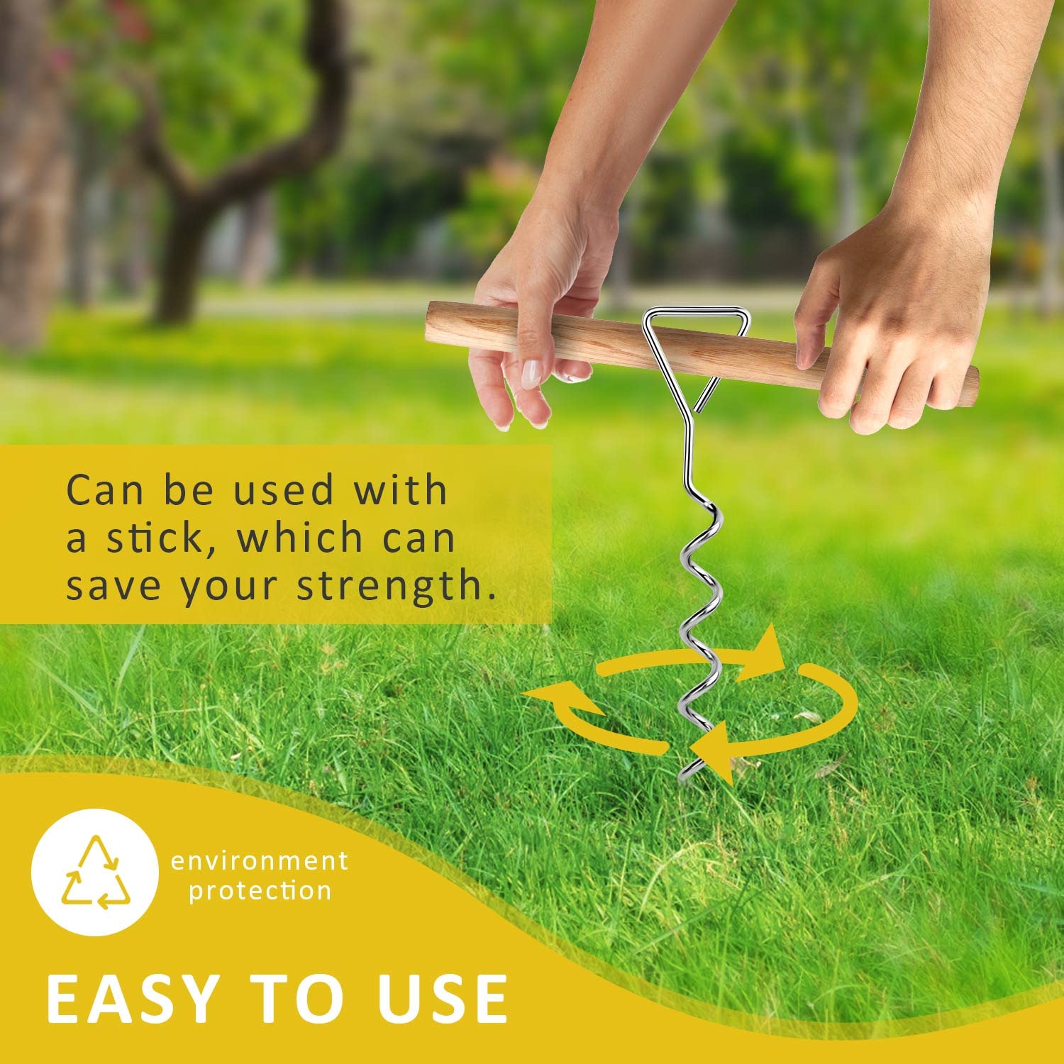 DYRCJ Heavy Duty Spiral Tree Stake Kit for Young Tree Support and ...