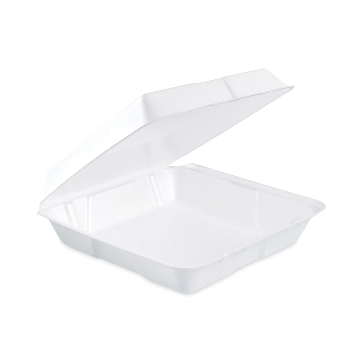 Dart Insulated Foam Hinged Lid Containers 9.3 x 9.5 x 3 White 200 per Pack 2 Packs per Carton