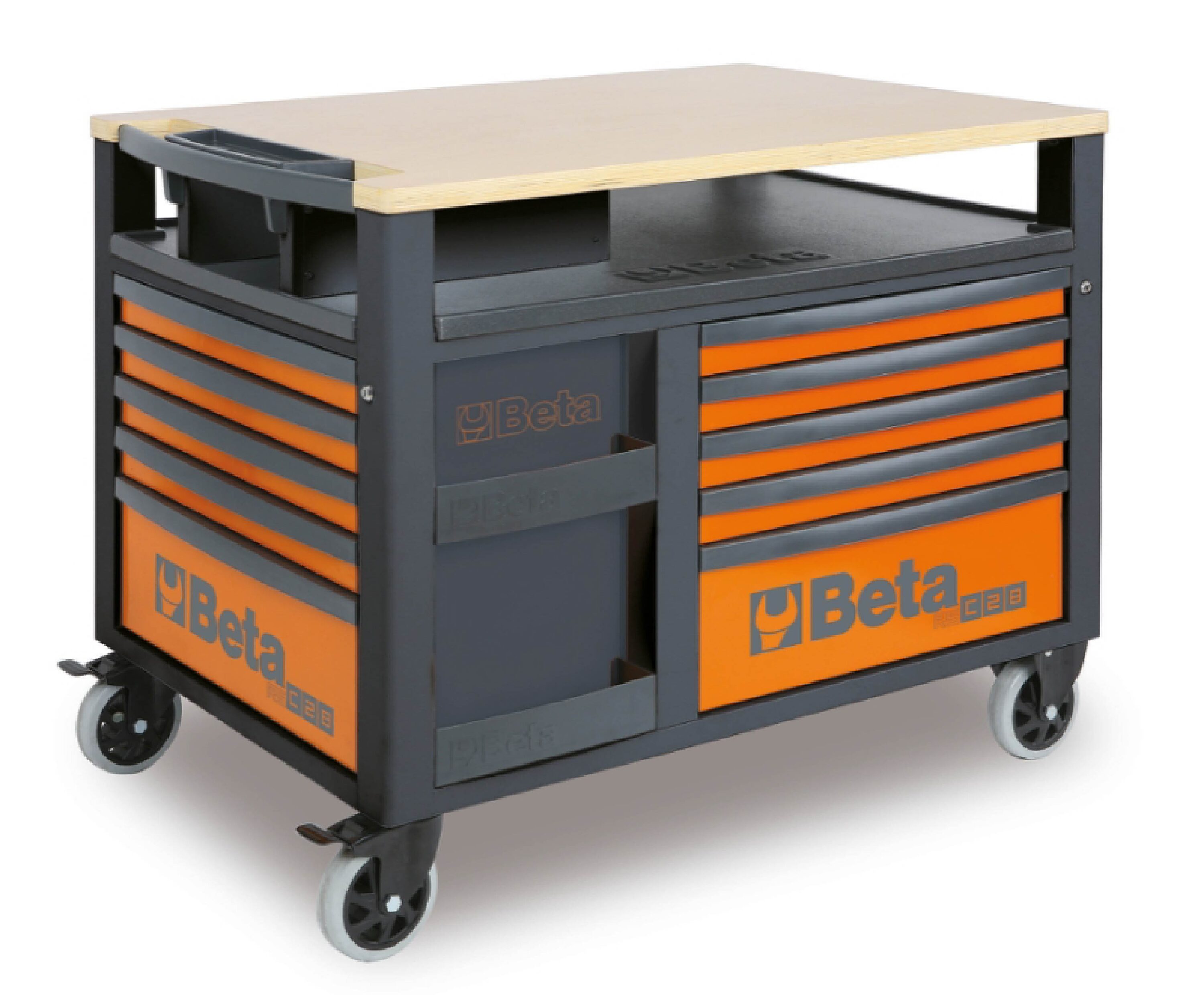 Beta 028003001 48.62-in W x 37.13-in H 10 -Drawer Steel Rolling Tool Cabinet ( Orange )