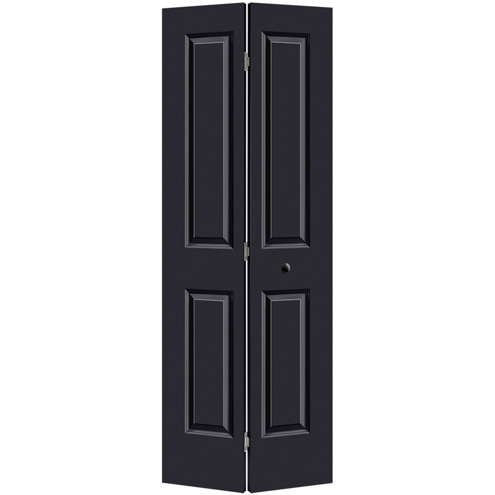 Masonite 1316261 Traditional 30-in x 80-in Midnight 4 panel square Smooth Hollow core Prefinished Molded composite Closet Bifold Door ( Hardware Included )
