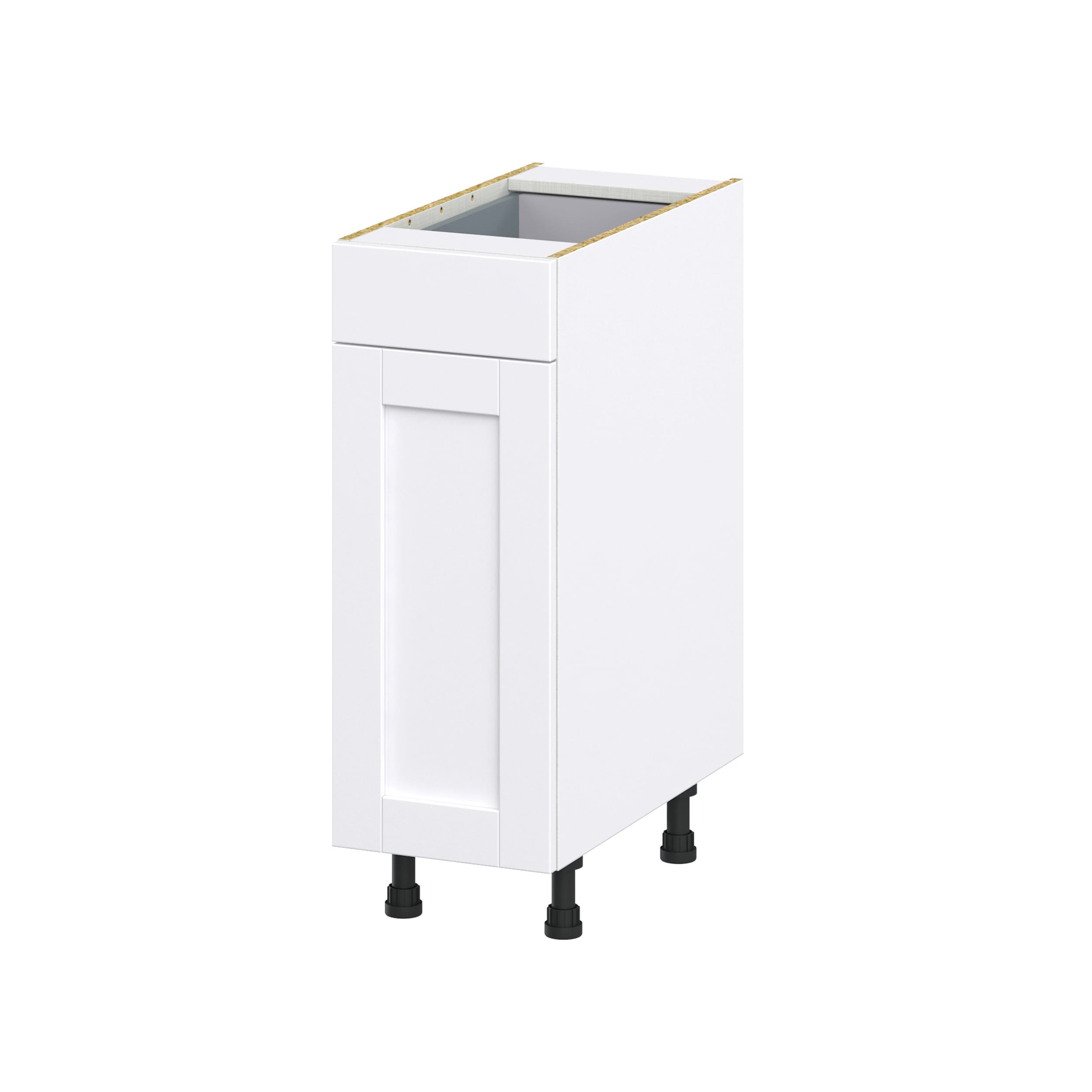Hugo&Borg DSB12(L/R)-RM Rosemont 12-in W x 34.5-in H x 24-in D Glacier White Base Fully assembled Cabinet (Recessed Panel Shaker)